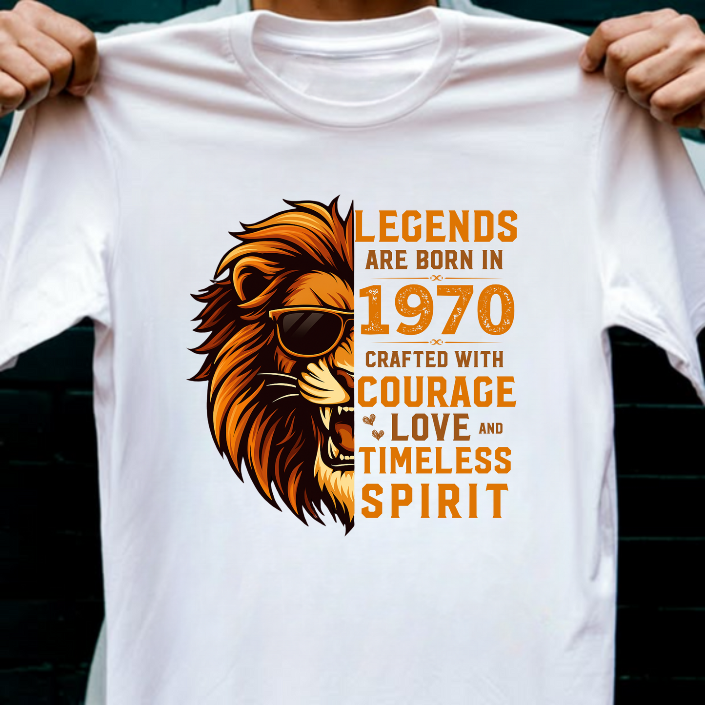 LEGENDS ARE BORN IN 1970 CRAFTED WITH COURAGE CLASSIC T-SHIRT