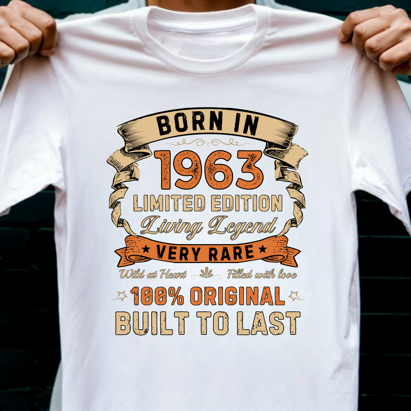 BORN IN 1963 LIMITED EDT PREMIUM QUALITY T-SHIRT