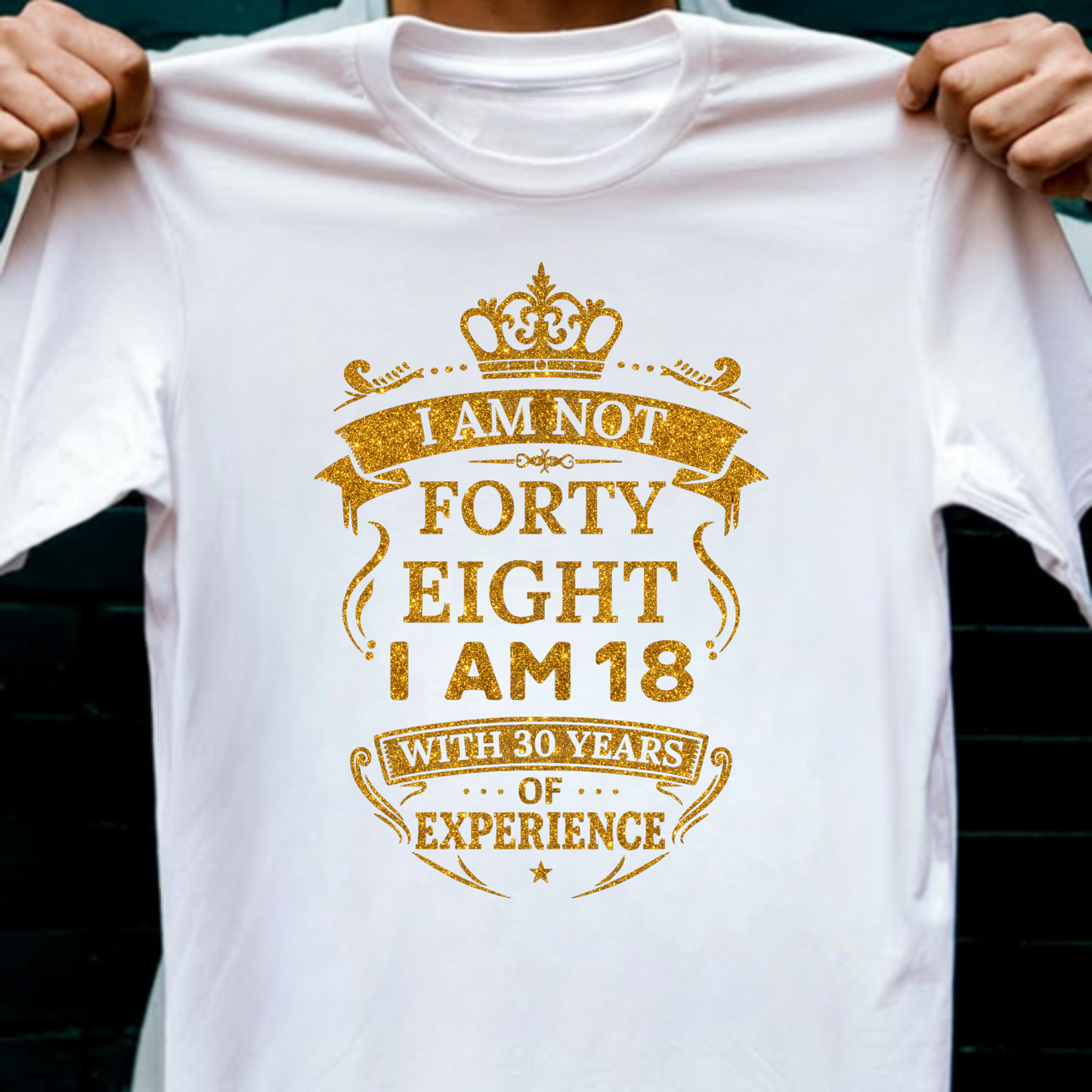 I AM NOT 48, I AM 18 WITH 30 YEARS OF EXPERIENCE T-SHIRT