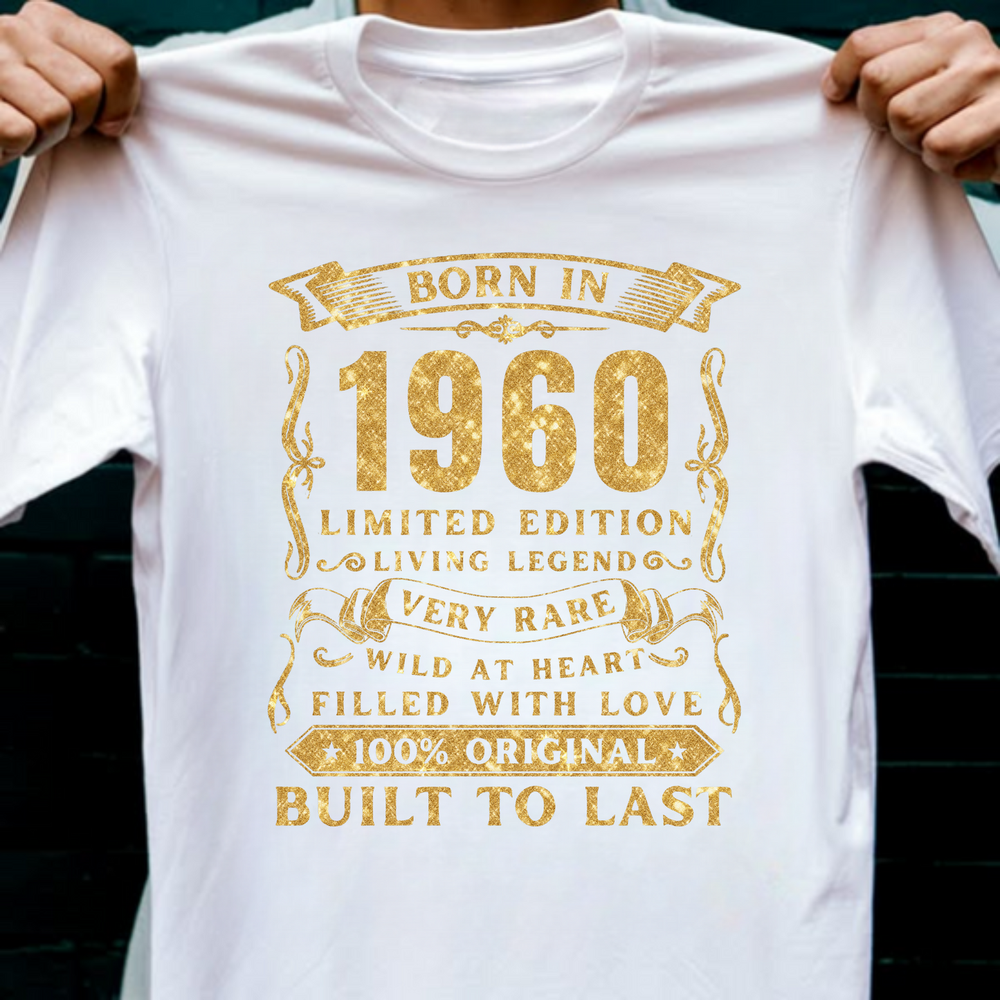 BORN IN 1960 PREMIUM QUALITY T-SHIRT