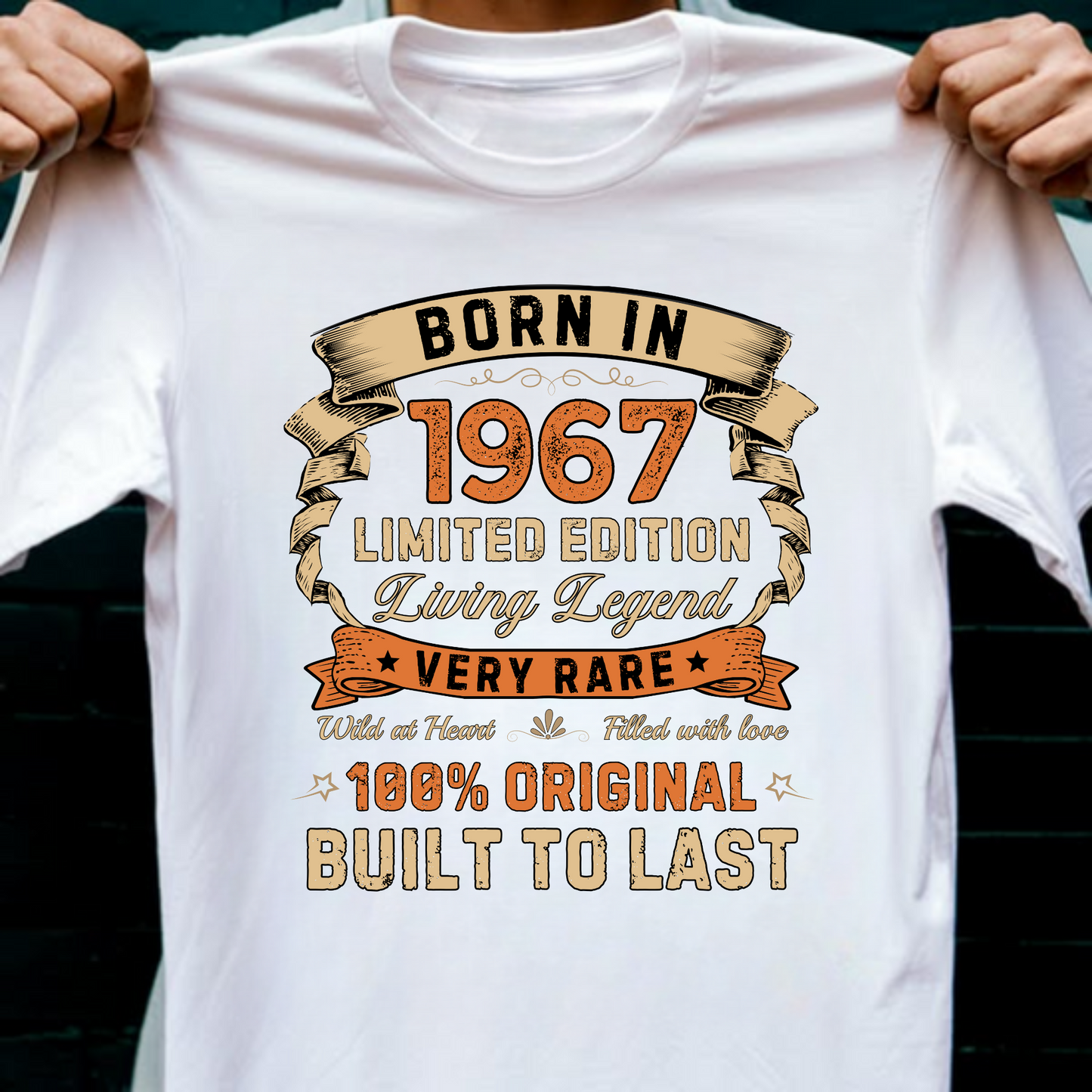 BORN IN 1967 LIMITED EDT PREMIUM QUALITY T-SHIRT