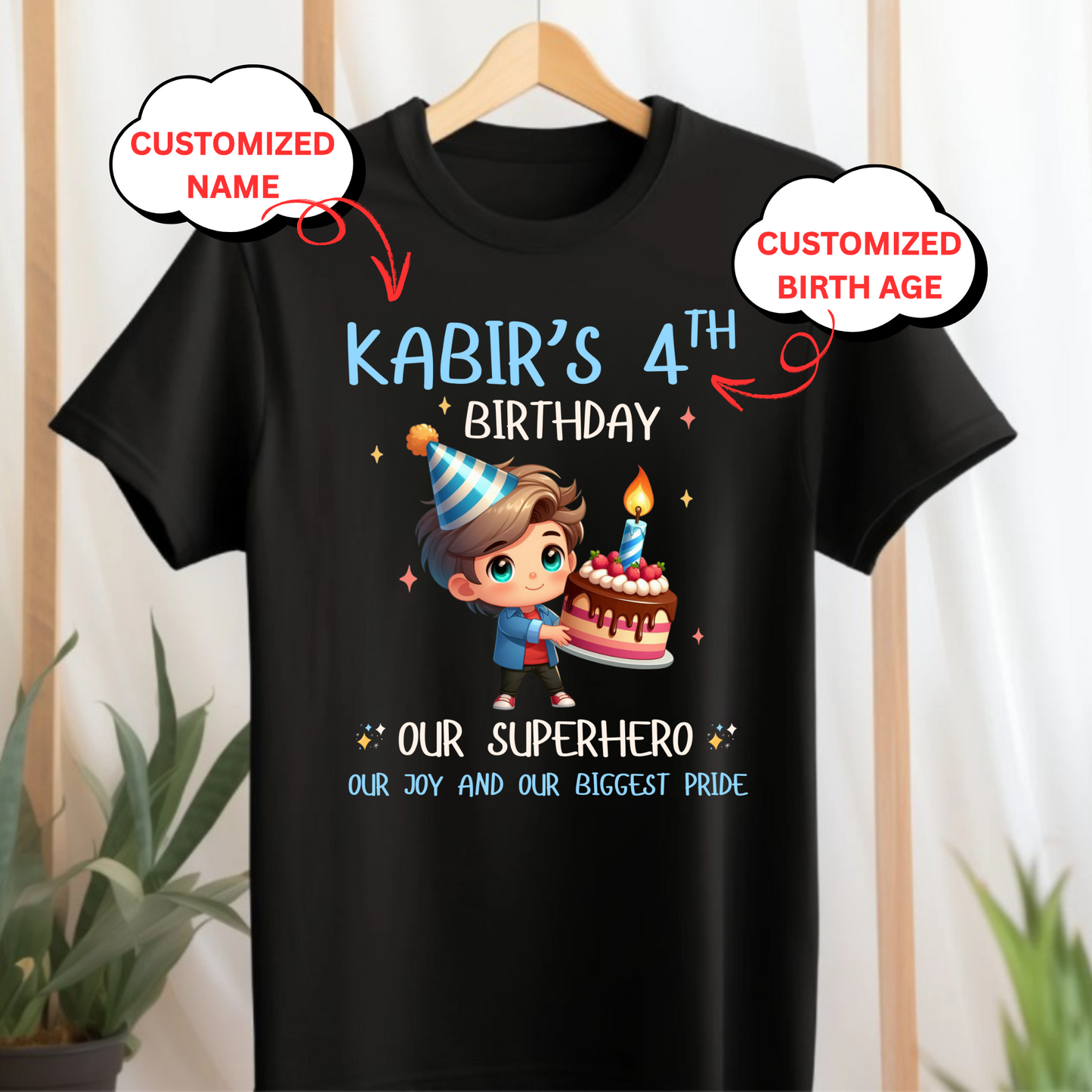 CUSTOMIZATION BOY'S T-SHIRT- YOU ARE OUR BIGGEST PRIDE