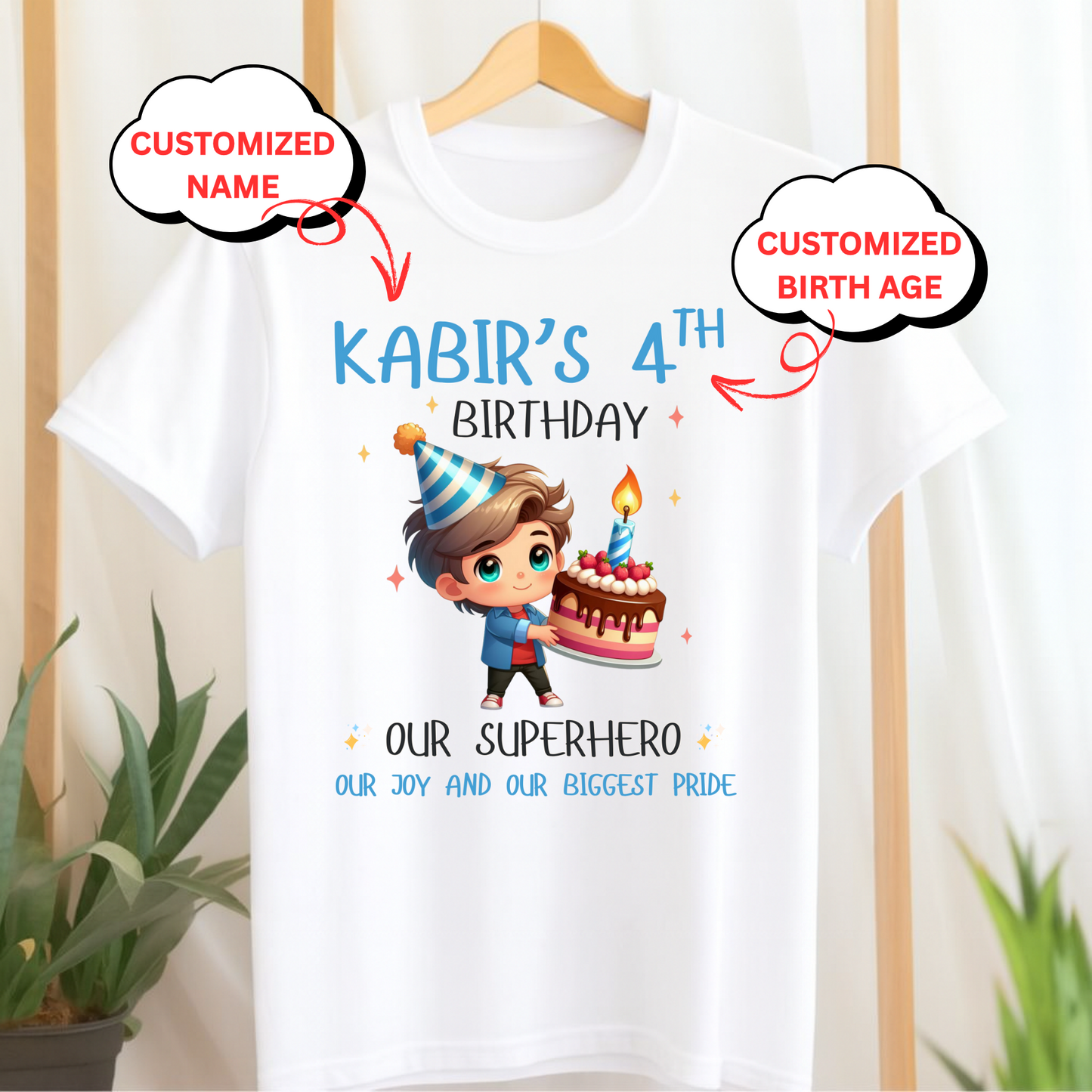CUSTOMIZATION BOY'S T-SHIRT- YOU ARE OUR BIGGEST PRIDE
