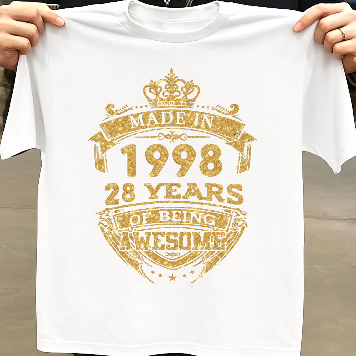 MADE IN 1998 28 YEARS OF BEING AWESOME PREMIUM CLASSIC T-SHIRT