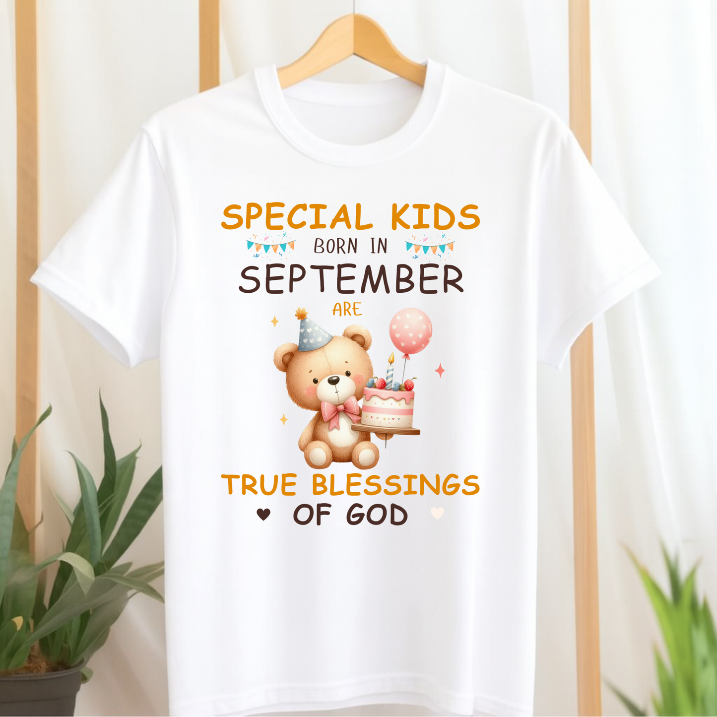 SPECIAL KIDS BORN IN SEPTEMBER ARE TRUE BLESSING OF GOD-KIDS UNISEX T-SHIRT