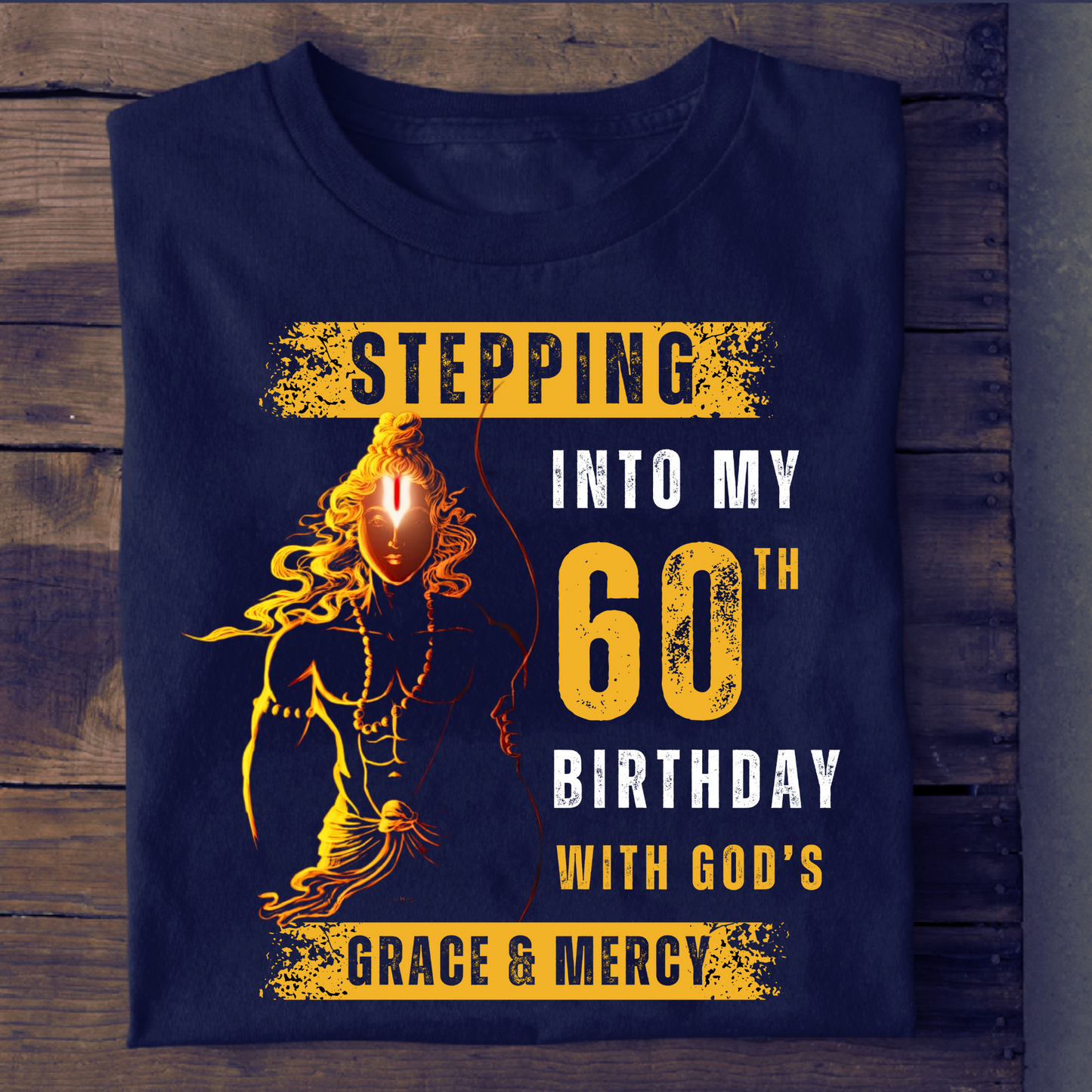 STEPPING INTO MY 60TH BIRTHDAY WITH GOD'S GRACE & MERCY CLASSIC T-SHIRT