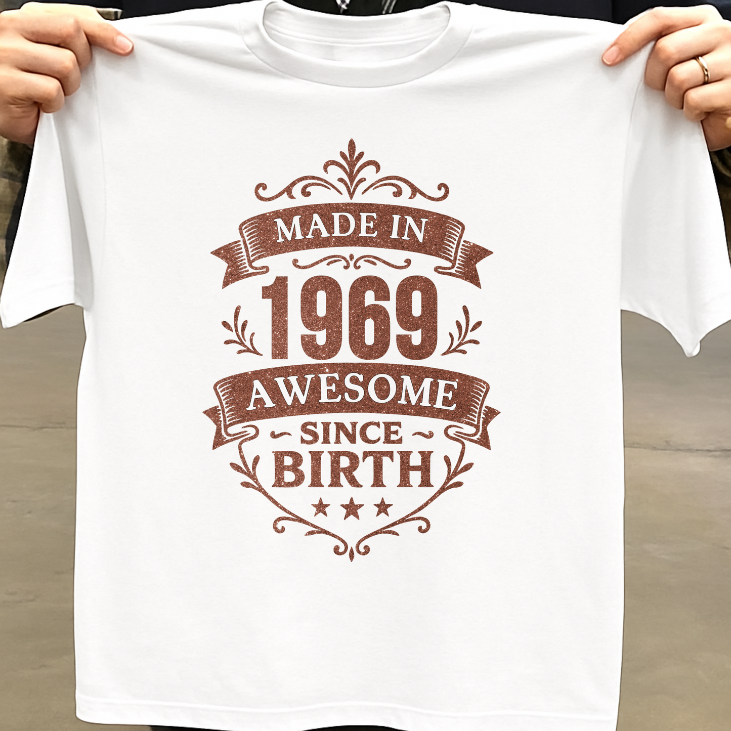 MADE IN 1969 AWESOME SINCE BIRTH PREMIUM QUALITY T-SHIRT