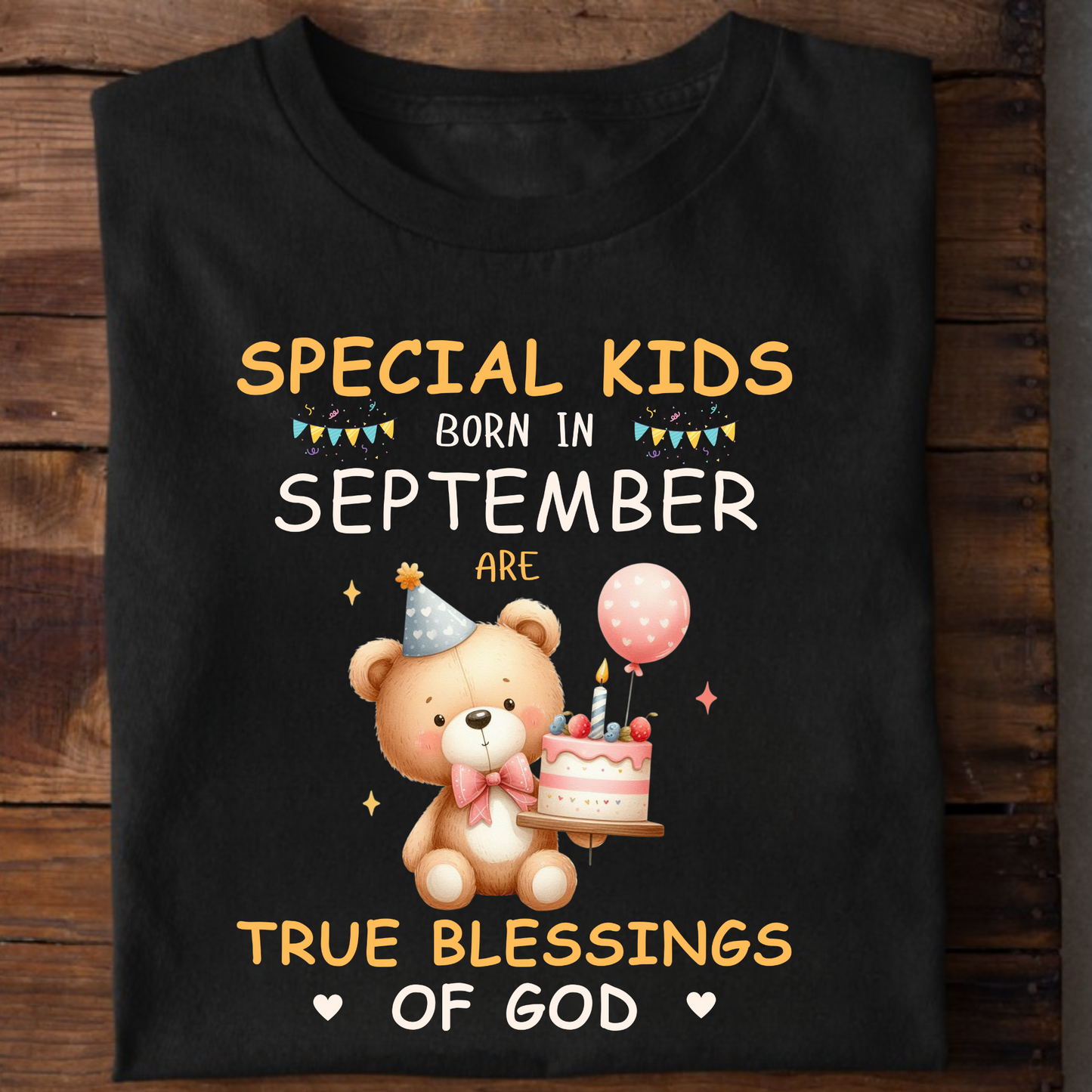 SPECIAL KIDS BORN IN SEPTEMBER ARE TRUE BLESSING OF GOD-KIDS UNISEX T-SHIRT