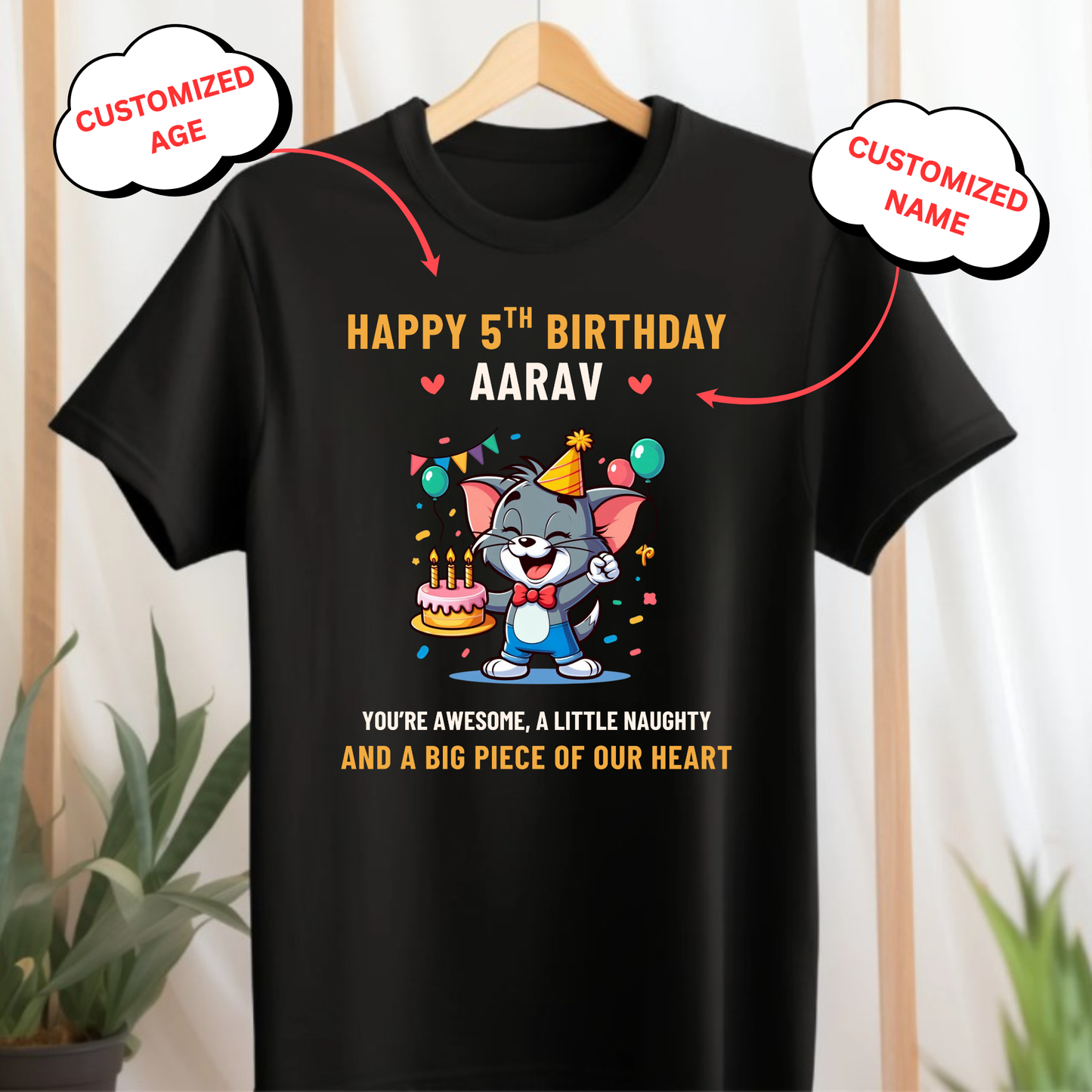 CUSTOMIZED- YOU'RE AWESOME, A LITTLE NAUGHTY BIRTHDAY CLASSIC T-SHIRT
