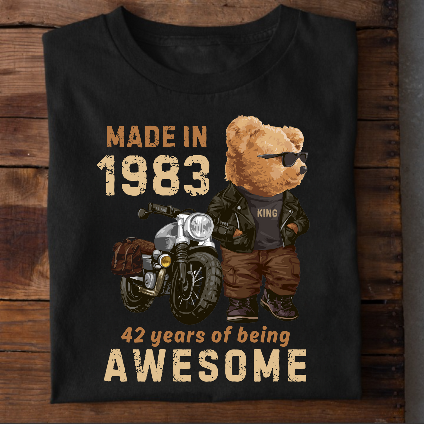 MADE IN 1983-42 YEARS (PANDA) PREMIUM QUALITY T-SHIRT