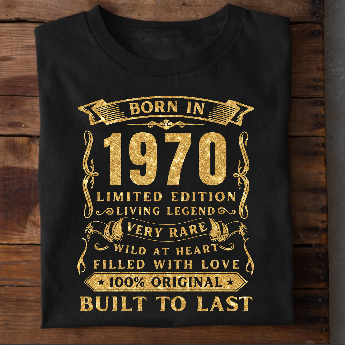 BORN IN 1970 PREMIUM QUALITY T-SHIRT