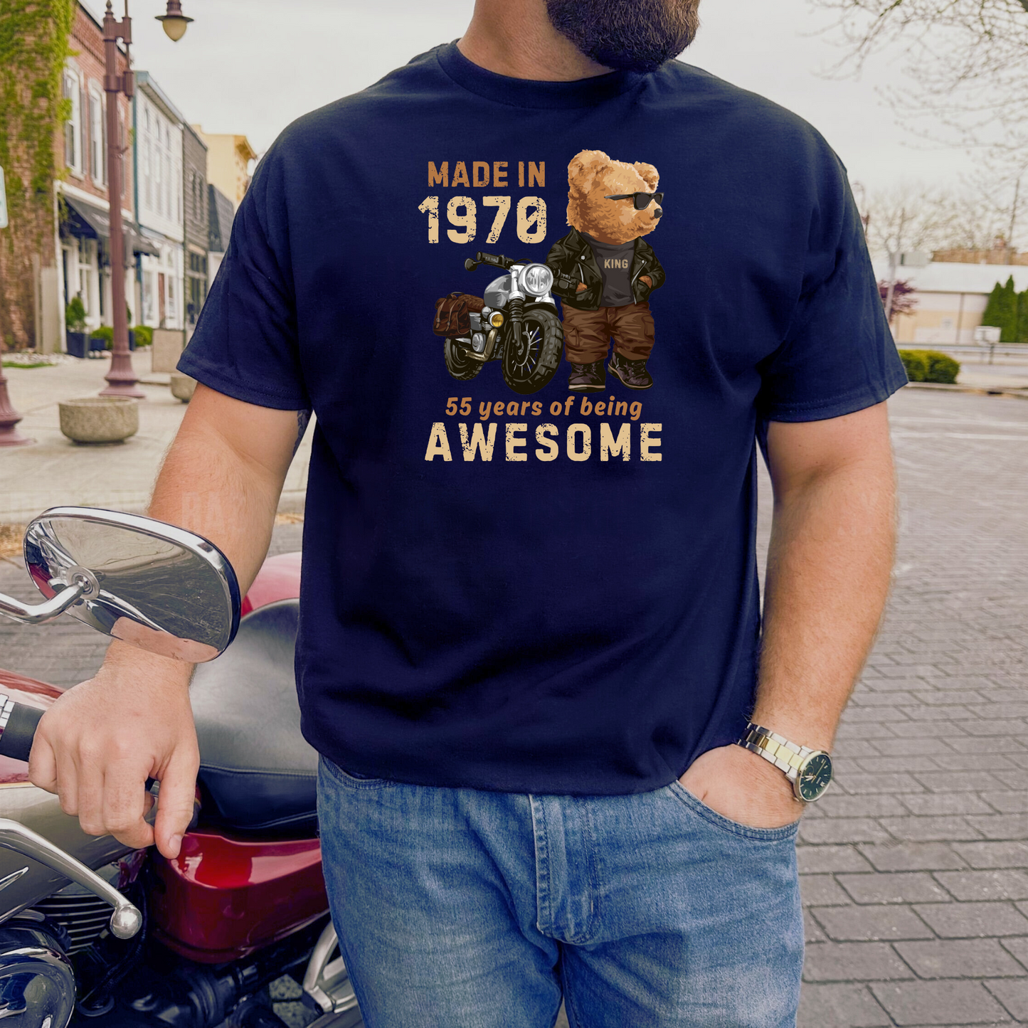 MADE IN 1970-55 YEARS (PANDA) PREMIUM QUALITY T-SHIRT