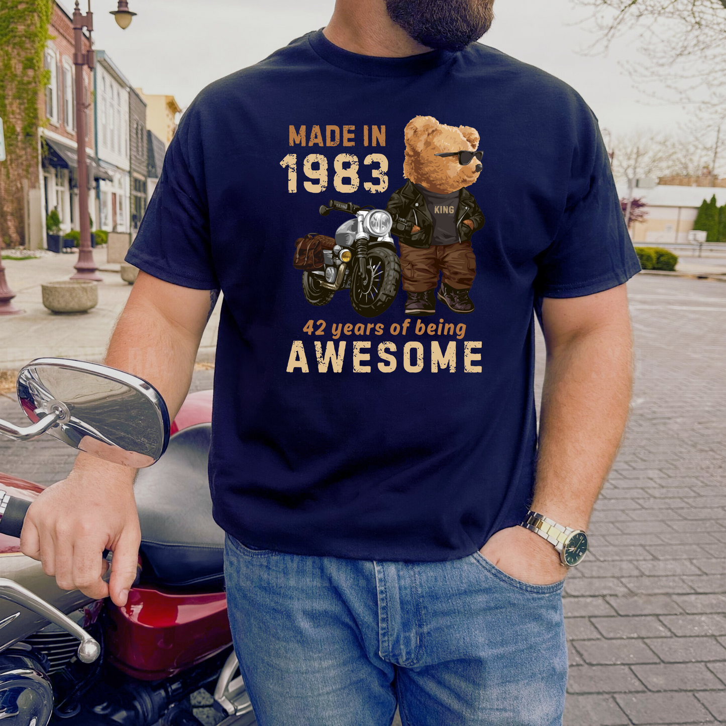 MADE IN 1983-42 YEARS (PANDA) PREMIUM QUALITY T-SHIRT