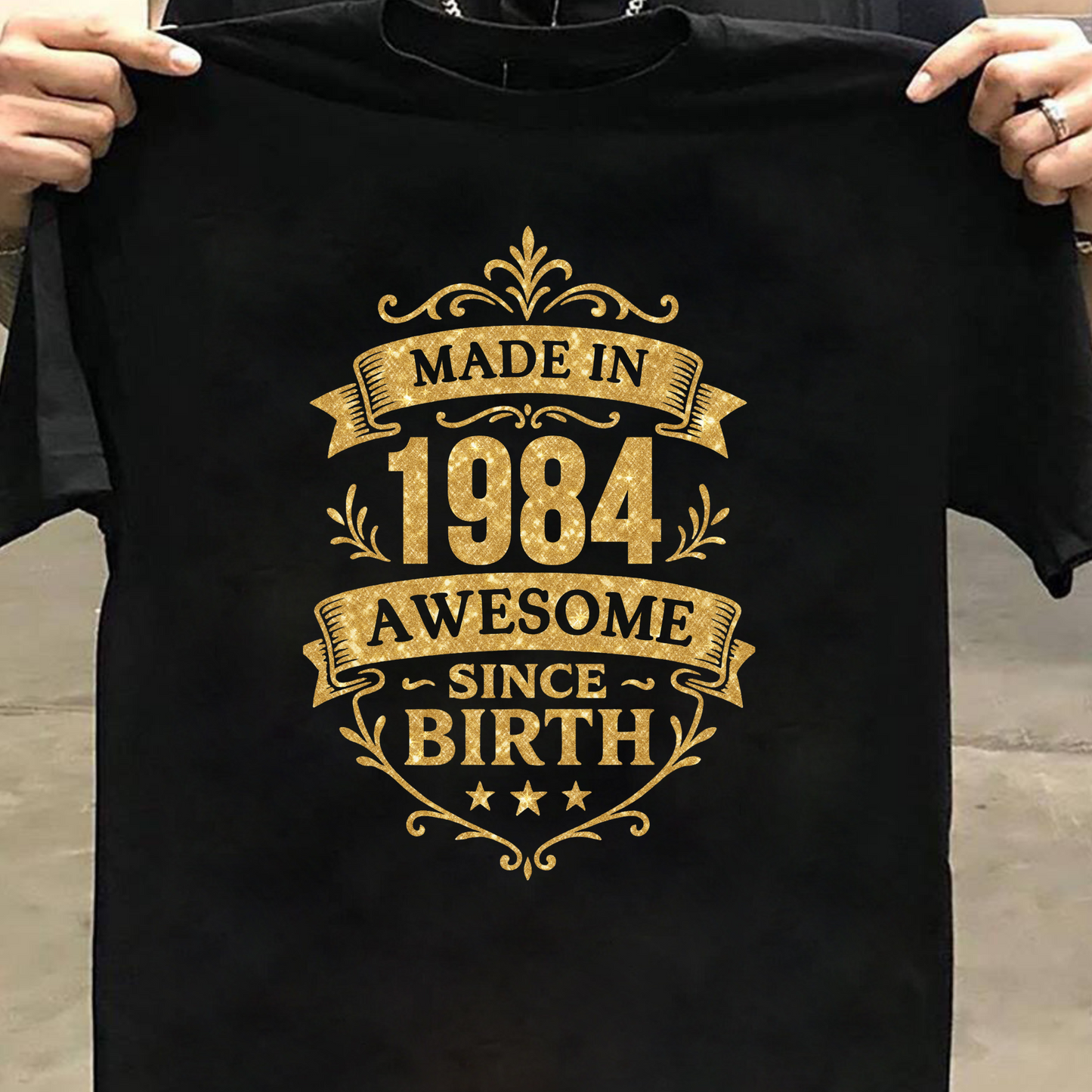 MADE IN 1984 AWESOME SINCE BIRTH PREMIUM QUALITY T-SHIRT