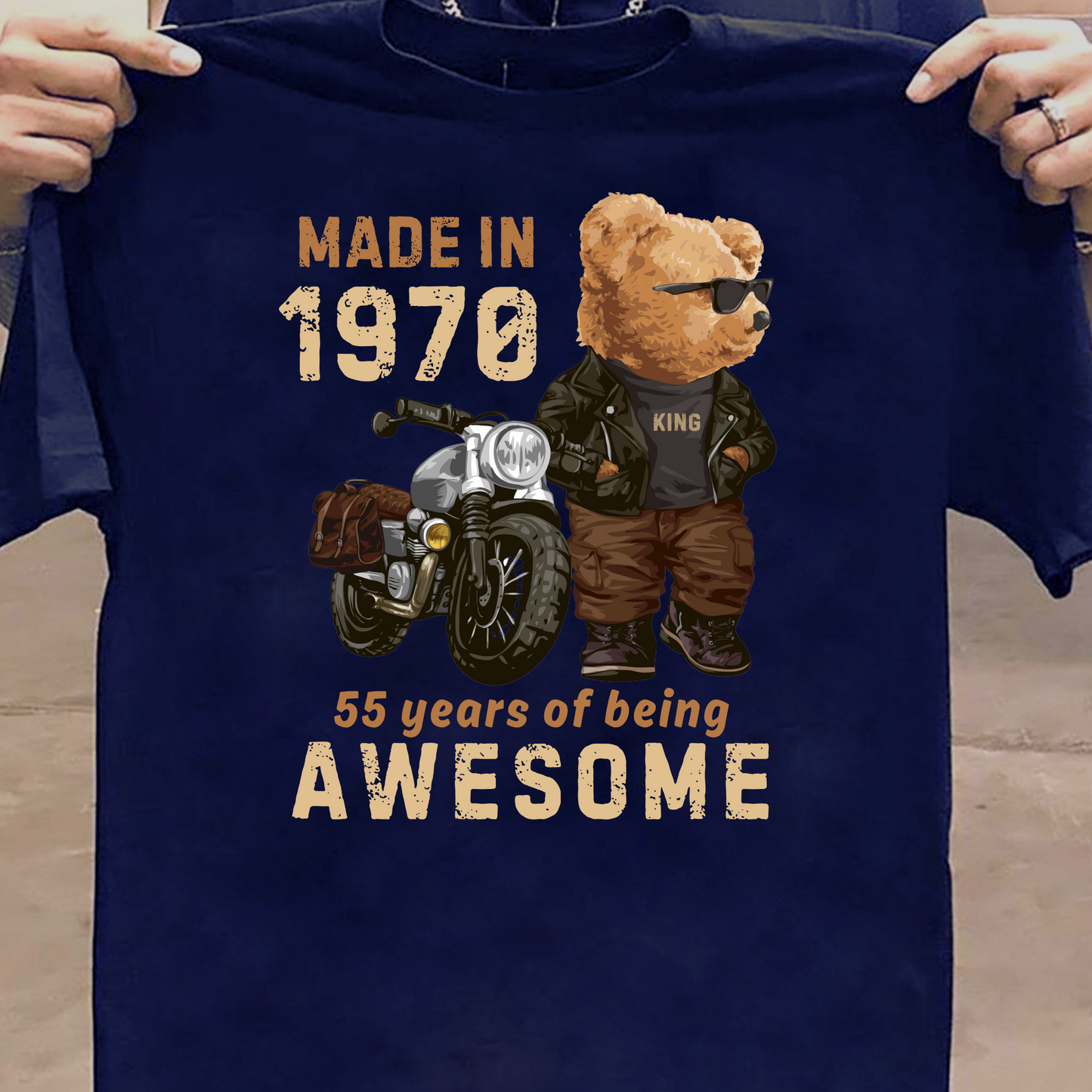 MADE IN 1970-55 YEARS (PANDA) PREMIUM QUALITY T-SHIRT