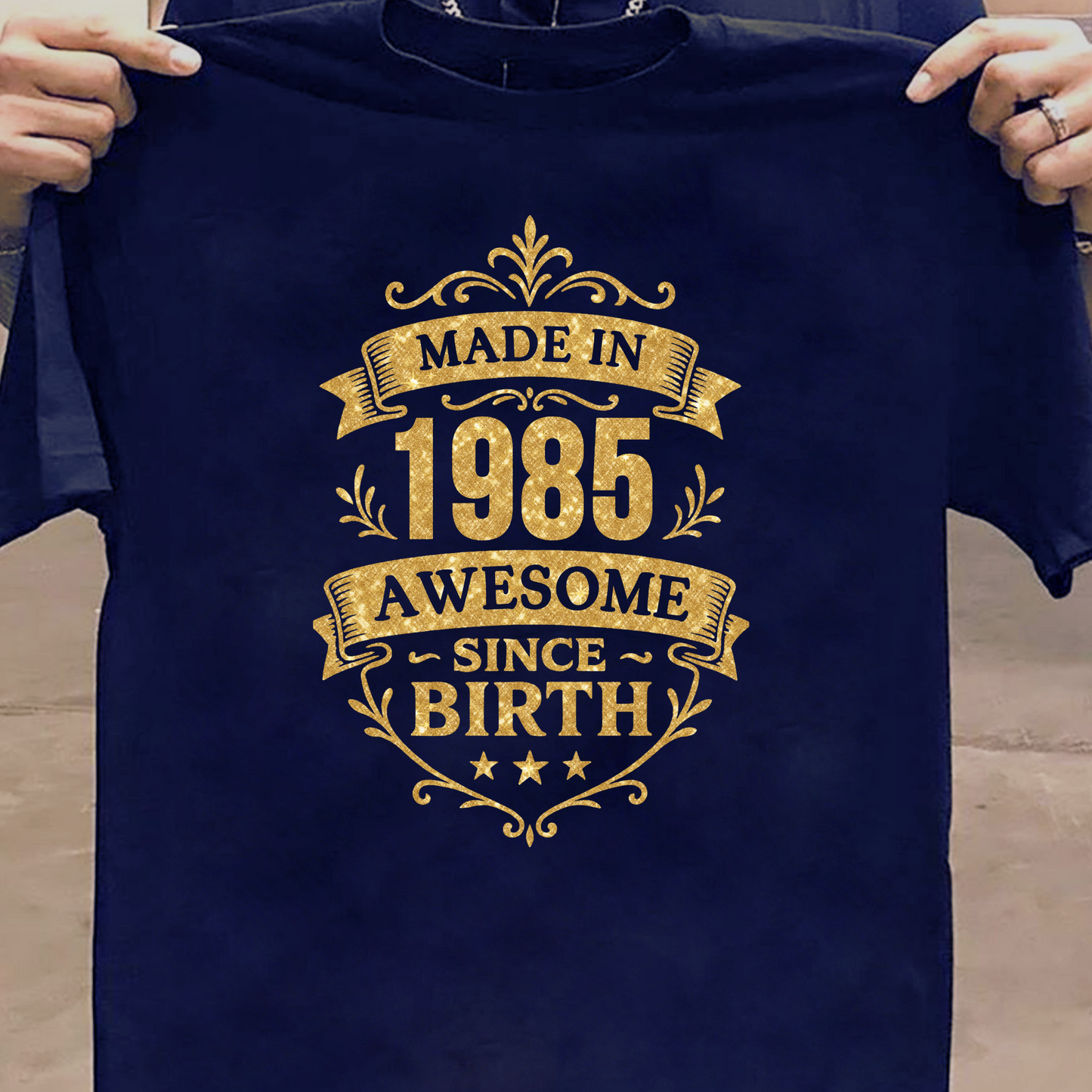 MADE IN 1985 AWESOME SINCE BIRTH PREMIUM QUALITY T-SHIRT