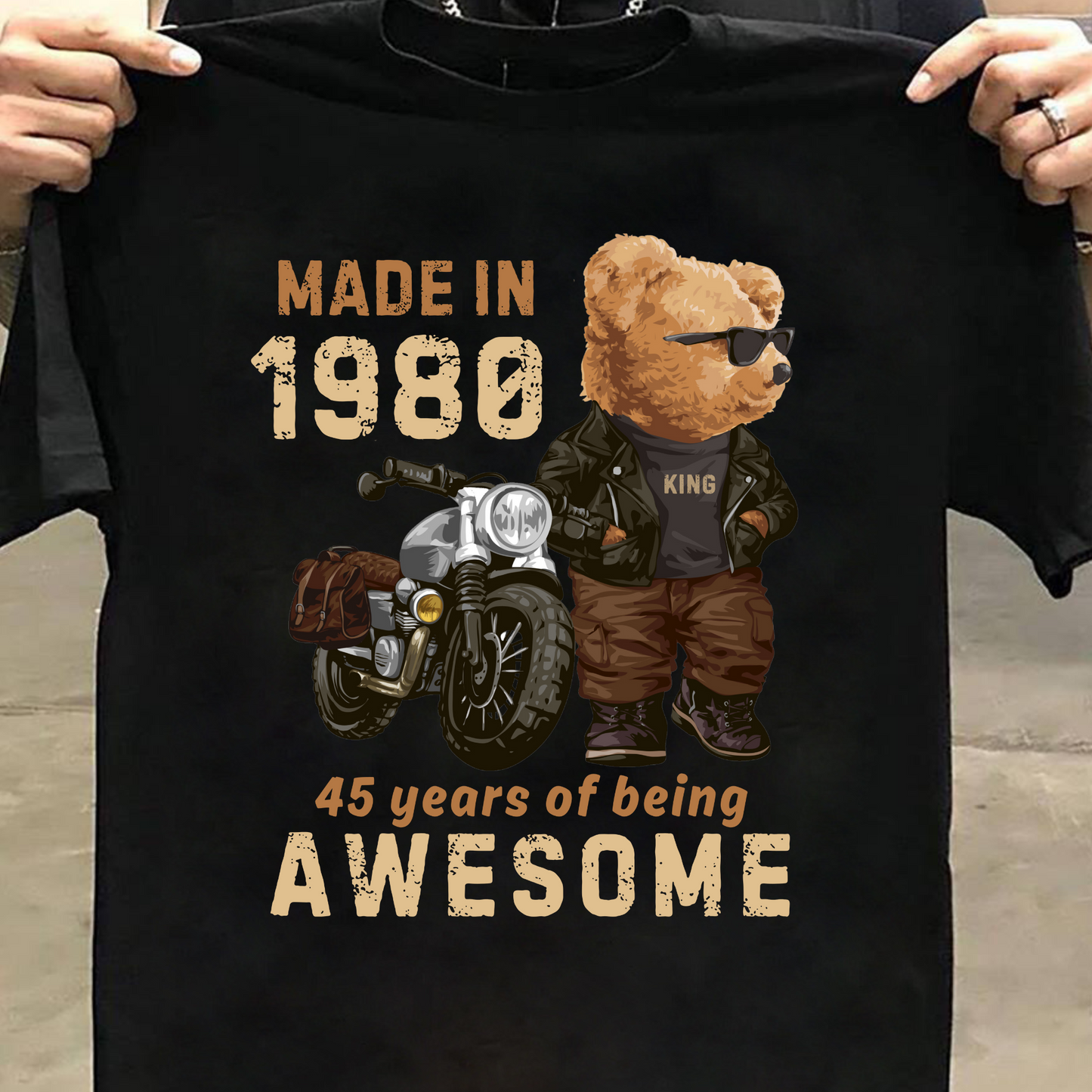 MADE IN 1980-45 YEARS (PANDA) PREMIUM QUALITY T-SHIRT