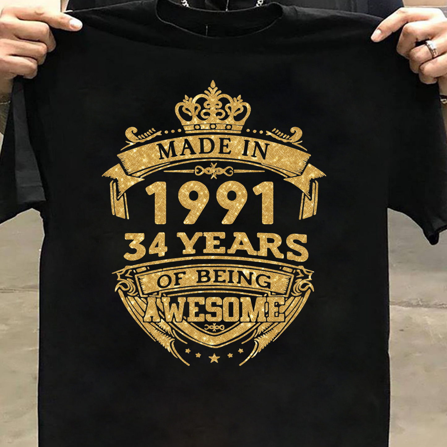 MADE IN 1991 34 YEARS OF BEING AWESOME PREMIUM QUALITY CLASSIC T-SHIRT