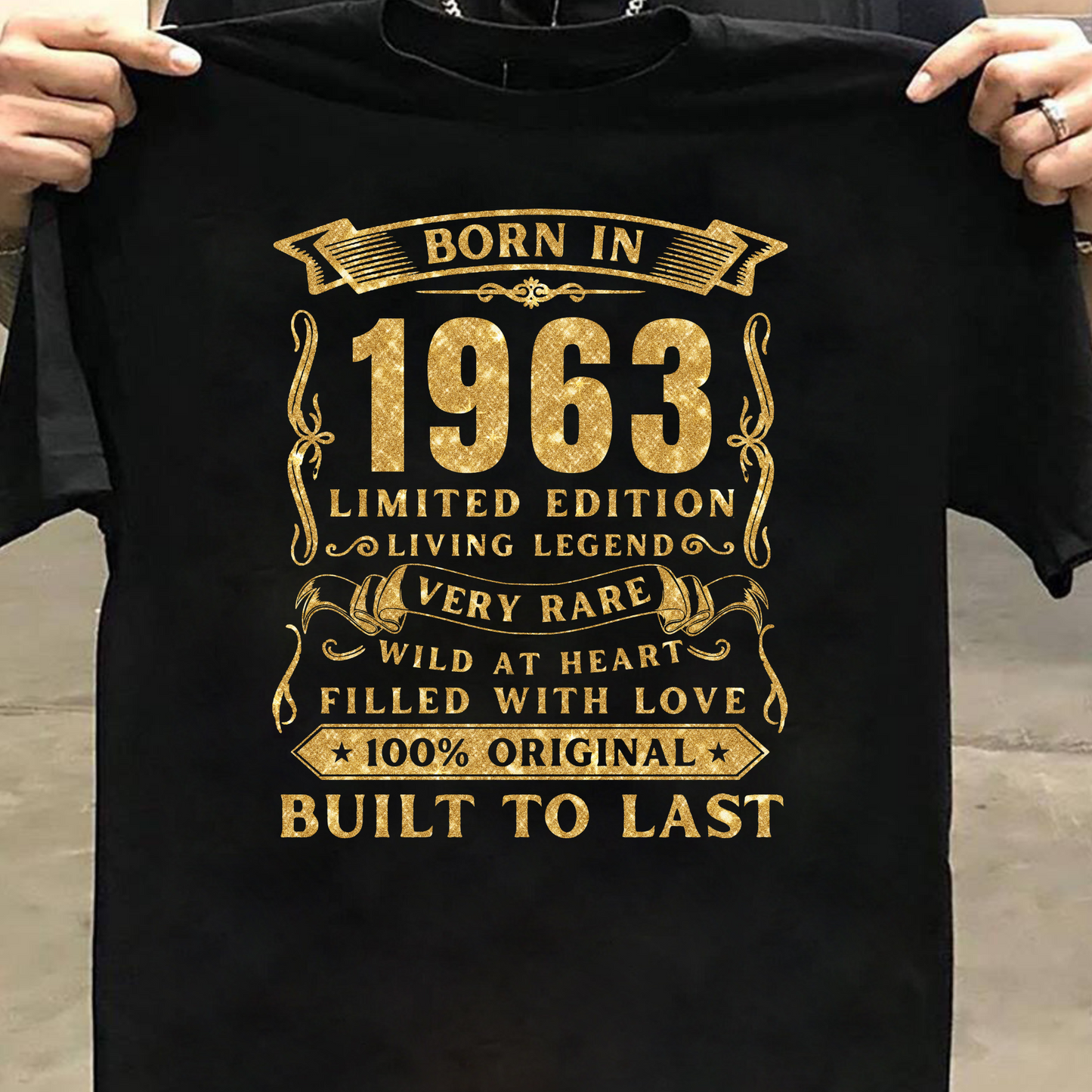 BORN IN 1963 PREMIUM QUALITY T-SHIRT