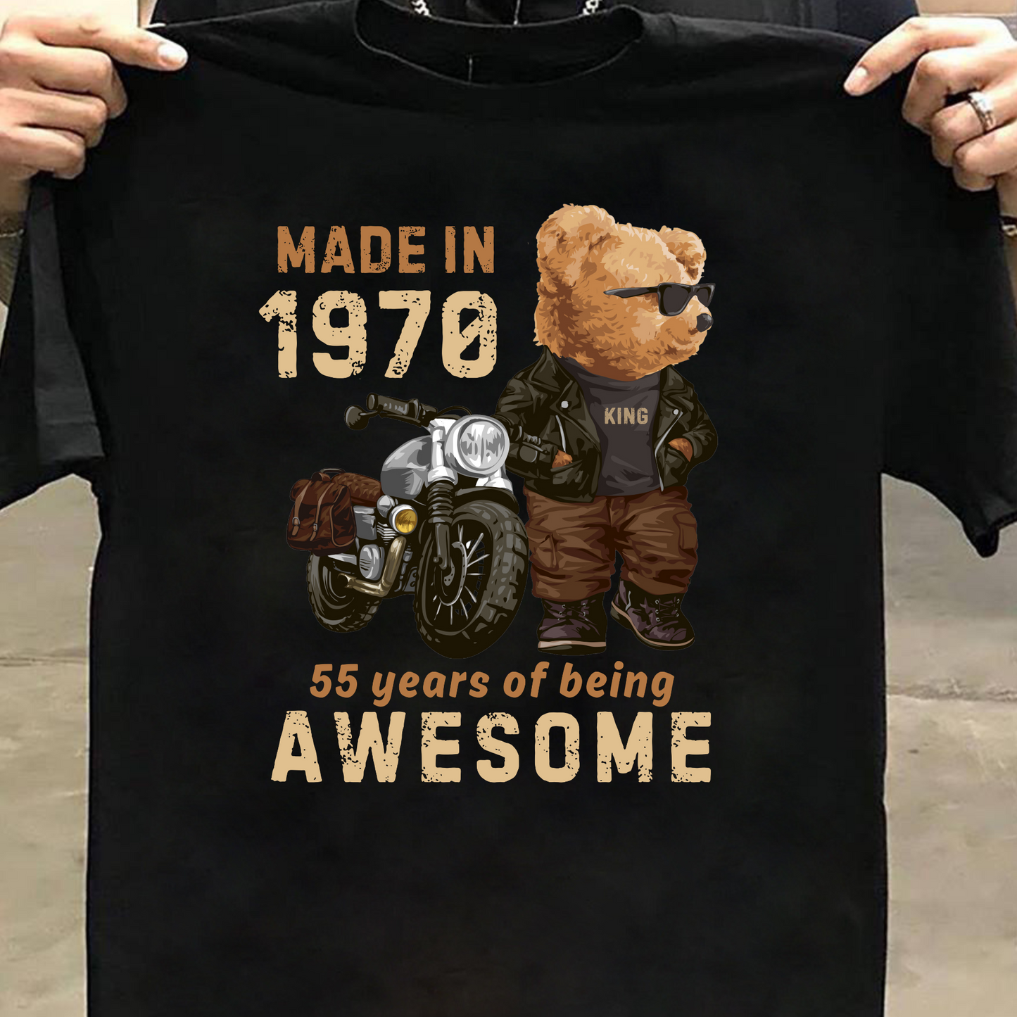 MADE IN 1970-55 YEARS (PANDA) PREMIUM QUALITY T-SHIRT