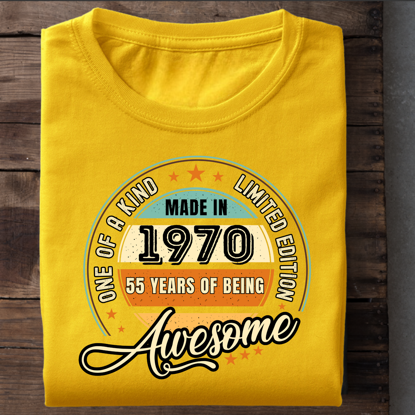 ONE OF A KIND LIMITED EDITION 1970 55 YEARS OF BEING AWESOME CLASSIC T-SHIRT