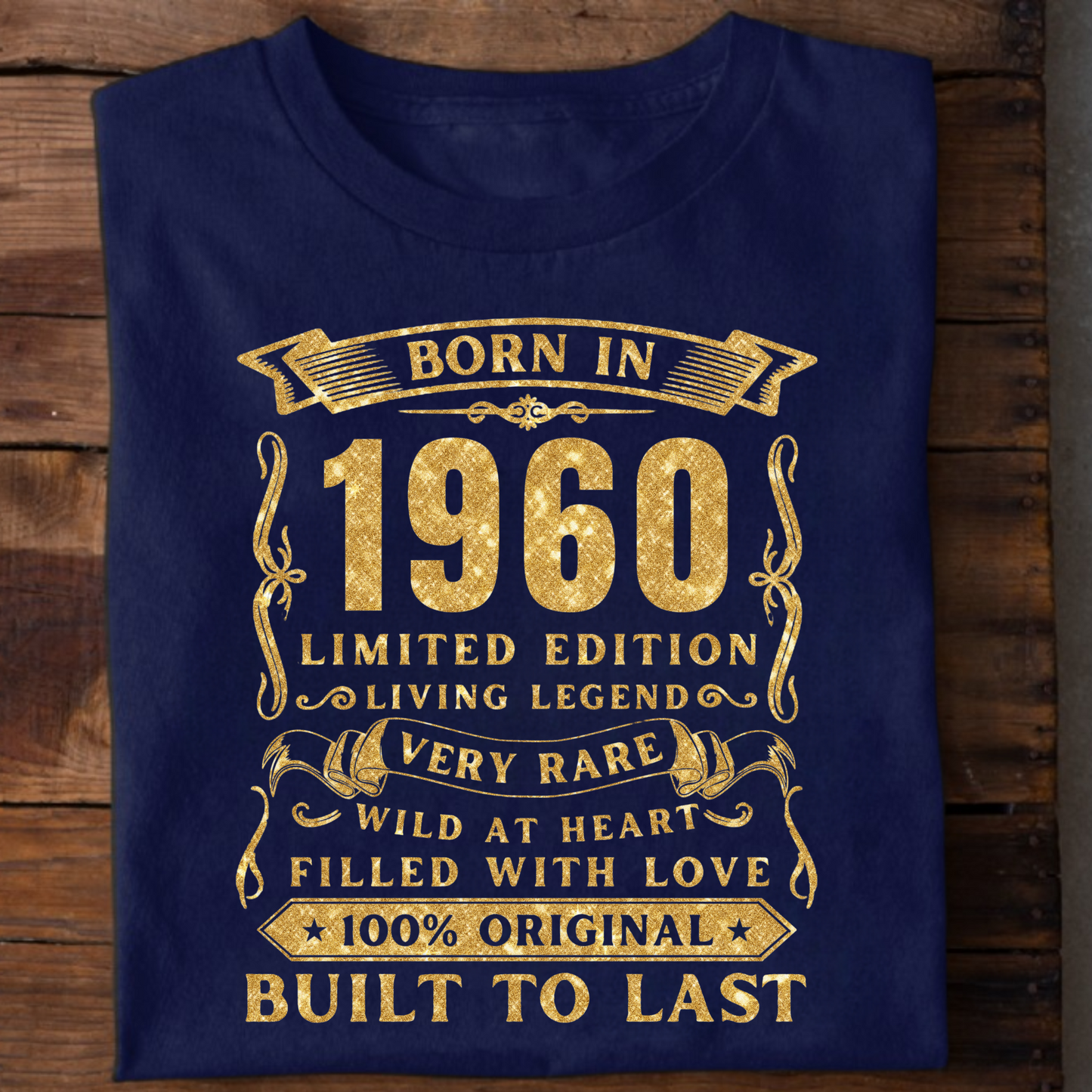BORN IN 1960 PREMIUM QUALITY T-SHIRT