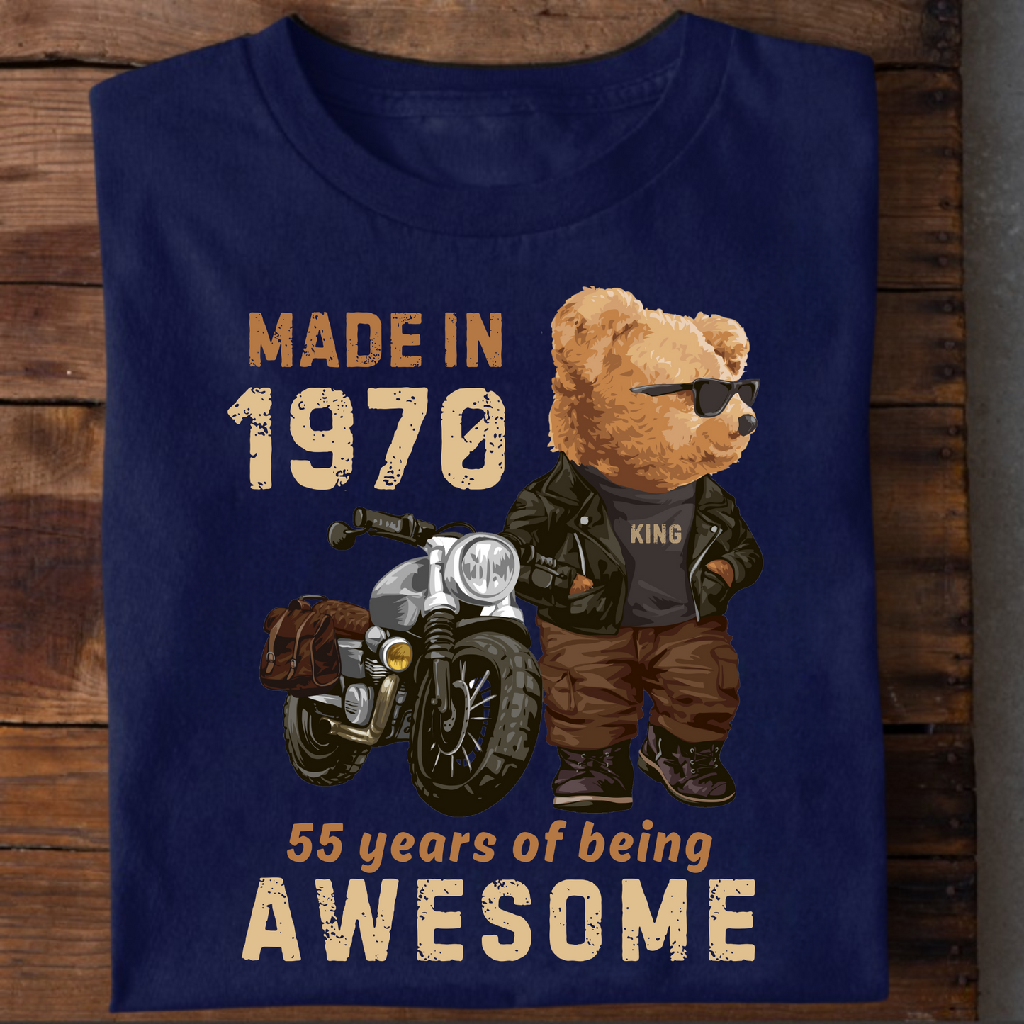 MADE IN 1970-55 YEARS (PANDA) PREMIUM QUALITY T-SHIRT