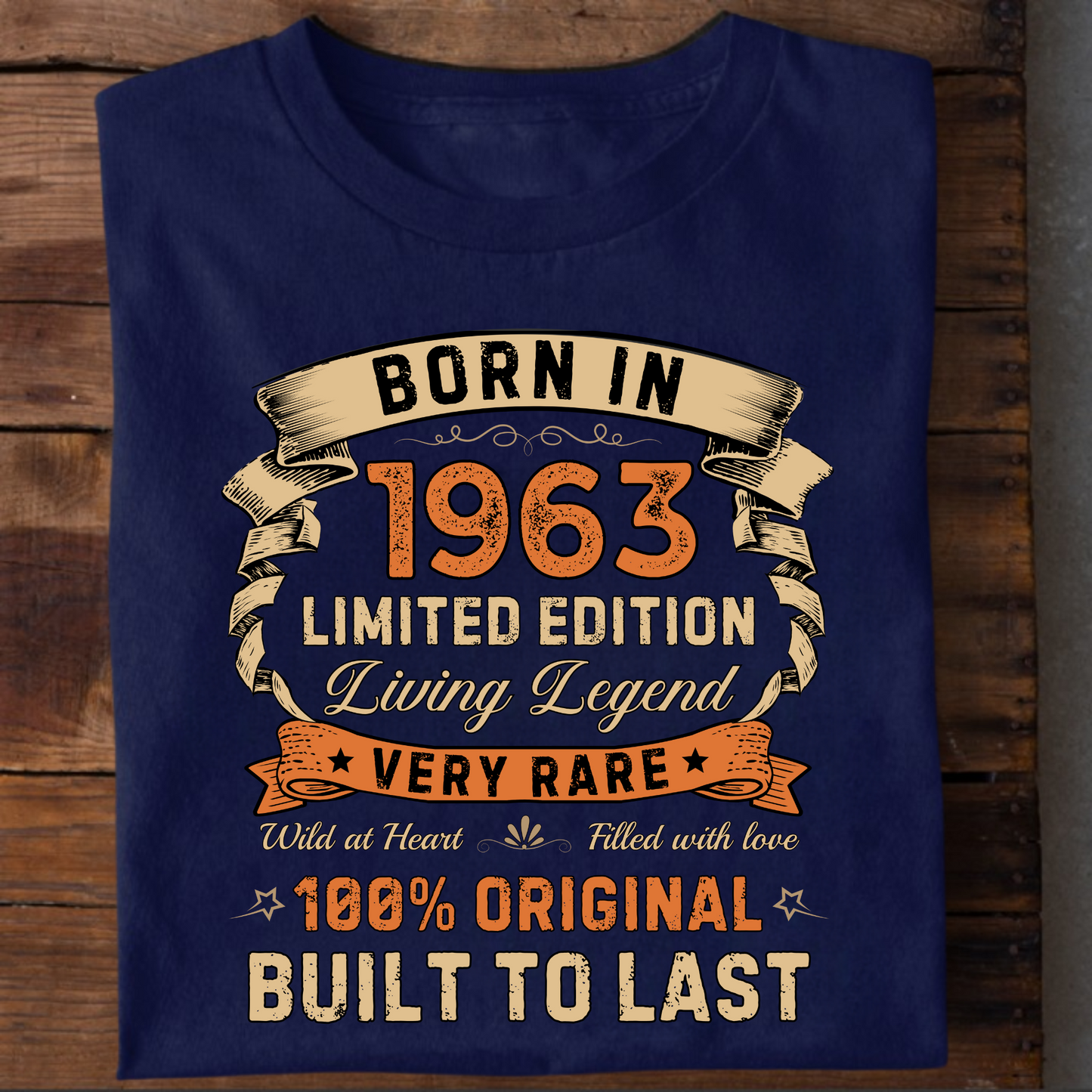 BORN IN 1963 LIMITED EDT PREMIUM QUALITY T-SHIRT