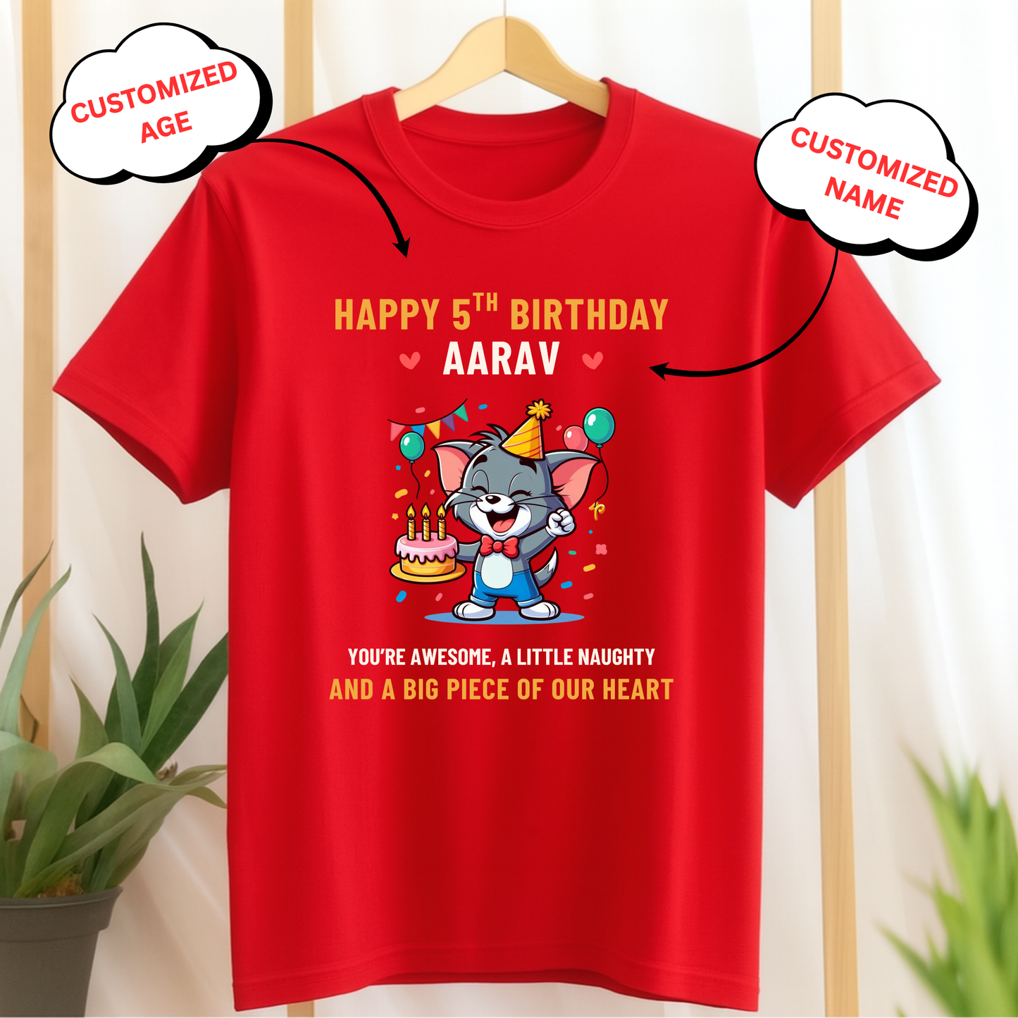 CUSTOMIZED- YOU'RE AWESOME, A LITTLE NAUGHTY BIRTHDAY CLASSIC T-SHIRT
