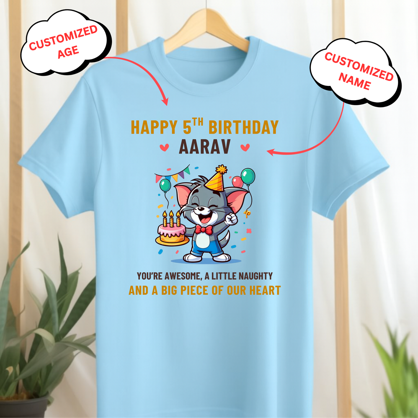 CUSTOMIZED- YOU'RE AWESOME, A LITTLE NAUGHTY BIRTHDAY CLASSIC T-SHIRT