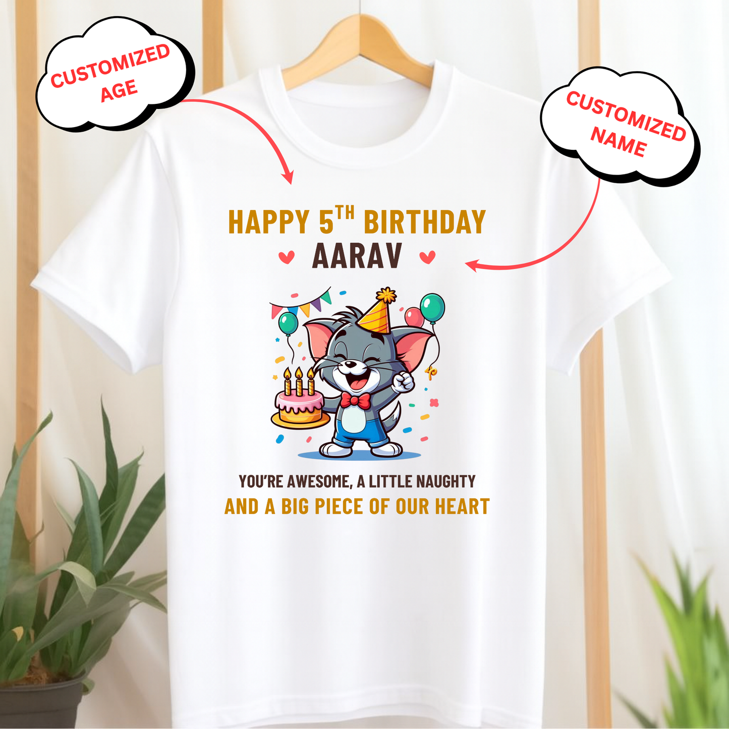 CUSTOMIZED- YOU'RE AWESOME, A LITTLE NAUGHTY BIRTHDAY CLASSIC T-SHIRT