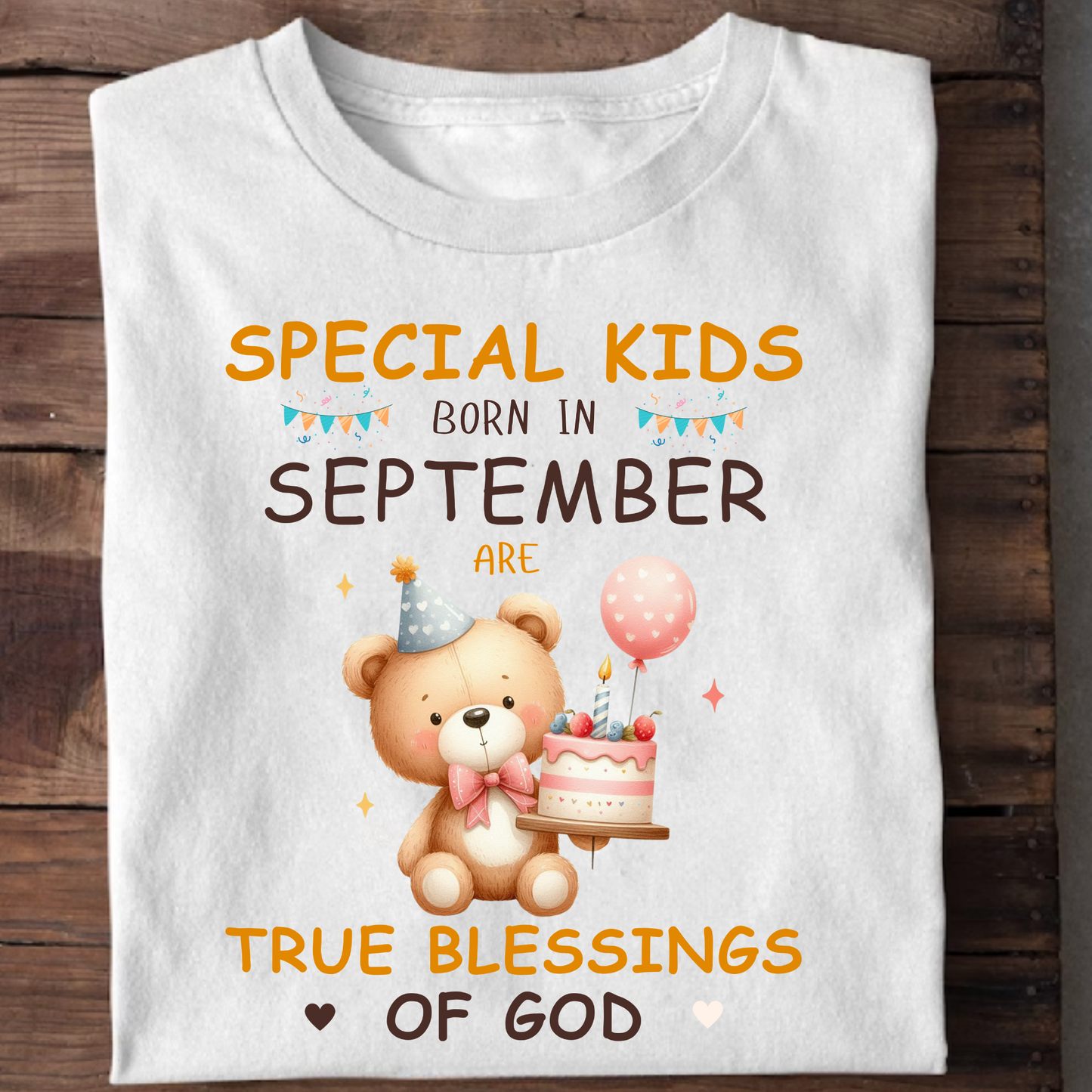SPECIAL KIDS BORN IN SEPTEMBER ARE TRUE BLESSING OF GOD-KIDS UNISEX T-SHIRT
