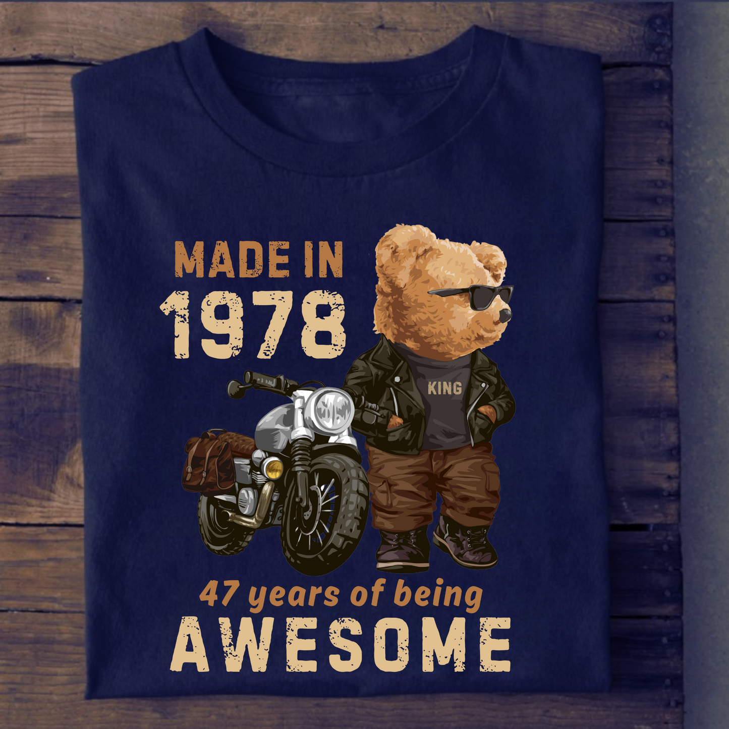 MADE IN 1978-47 YEARS (PANDA) PREMIUM QUALITY T-SHIRT