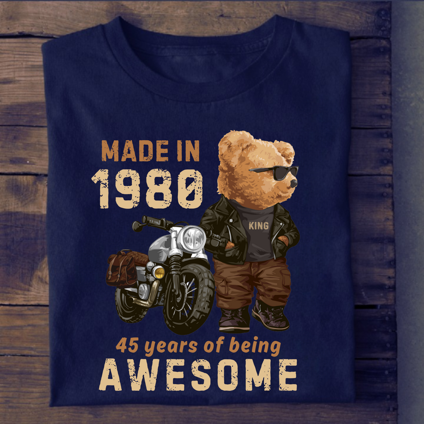 MADE IN 1980-45 YEARS (PANDA) PREMIUM QUALITY T-SHIRT