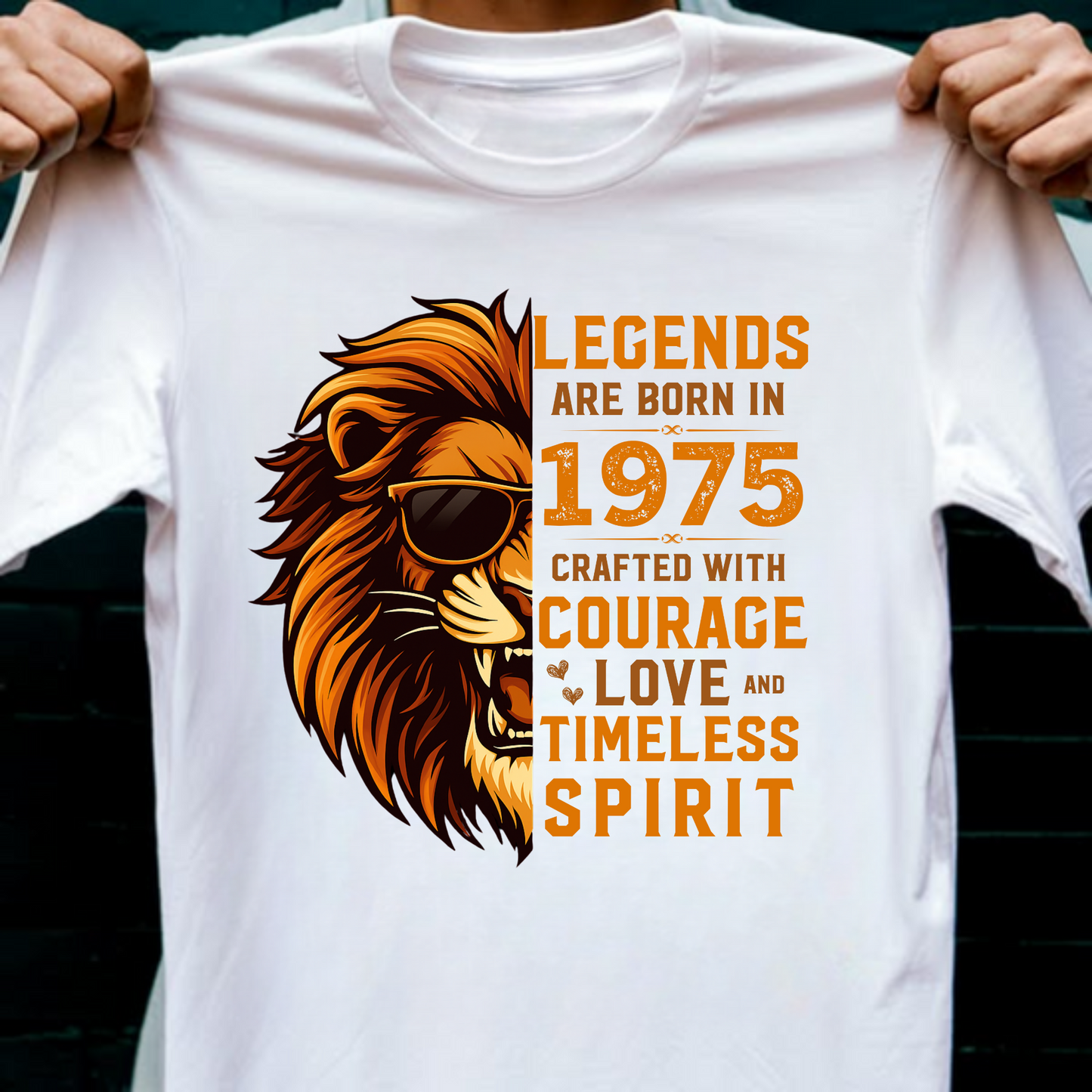LEGENDS ARE BORN IN 1975 CRAFTED WITH COURAGE CLASSIC T-SHIRT