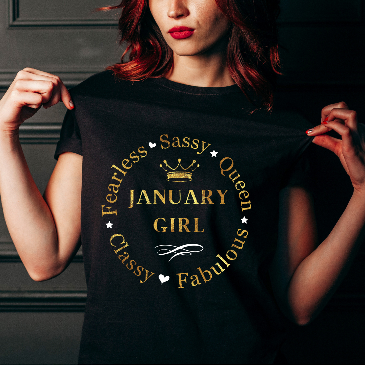 JANUARY FEARLESS GIRL PREMIUM QUALITY T-SHIRT