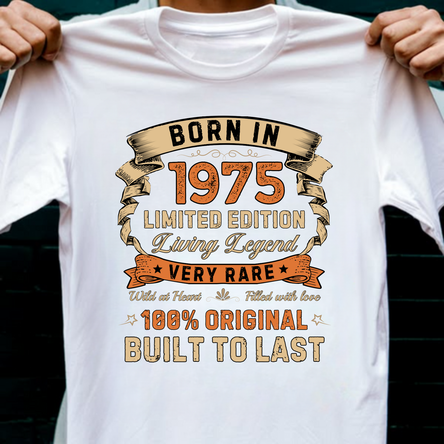 BORN IN 1975 LIMITED EDT PREMIUM QUALITY T-SHIRT