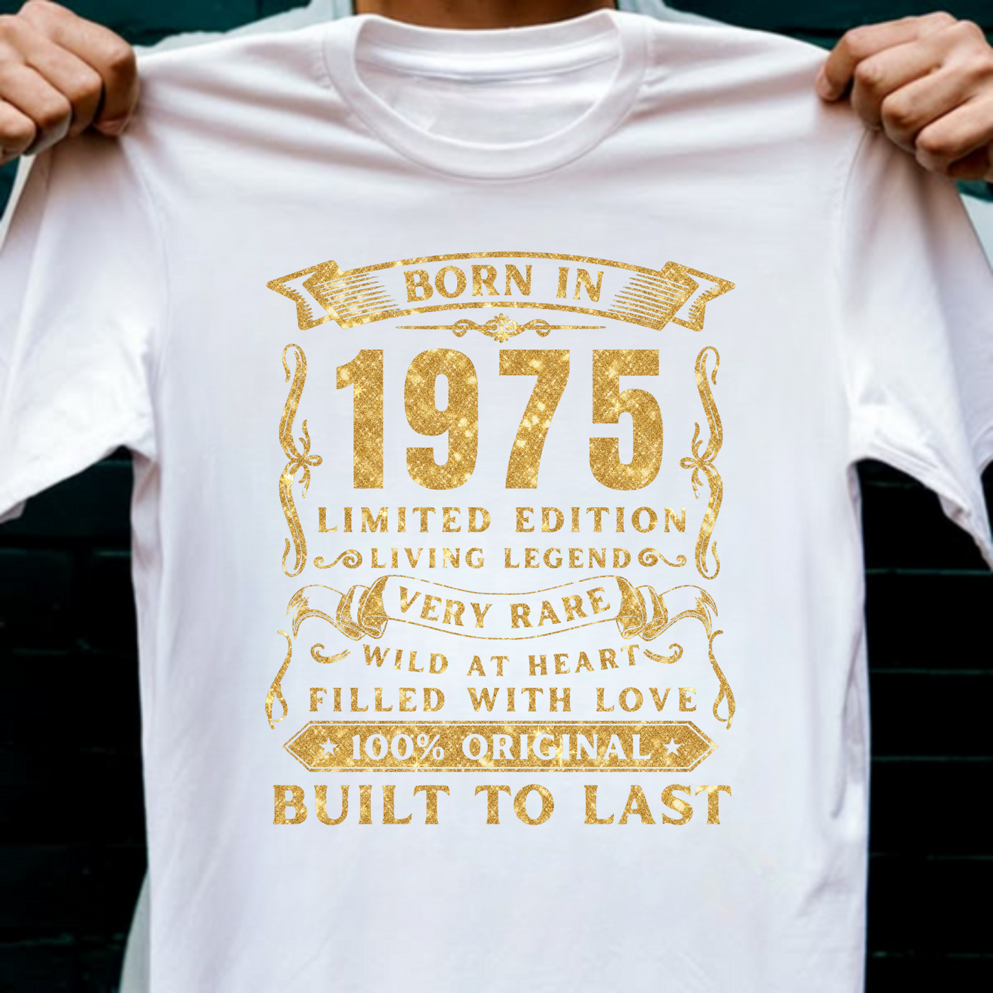 BORN IN 1975 PREMIUM QUALITY T-SHIRT