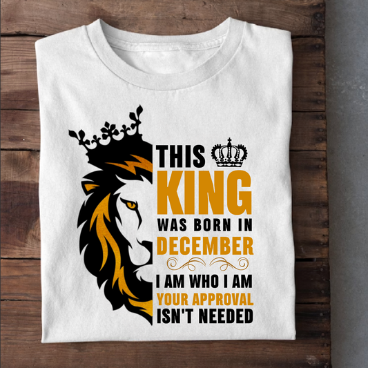 DECEMBER KING PREMIUM QUALITY T-SHIRT