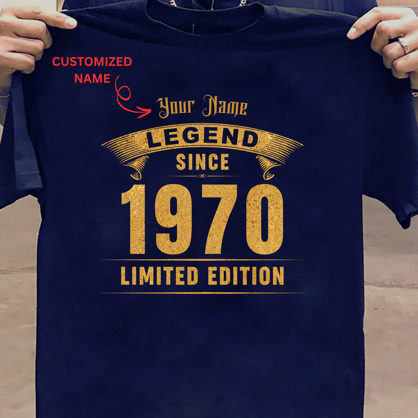 CUSTOMIZATION -LEGEND SINCE 1970 PREMIUM QUALITY T-SHIRT