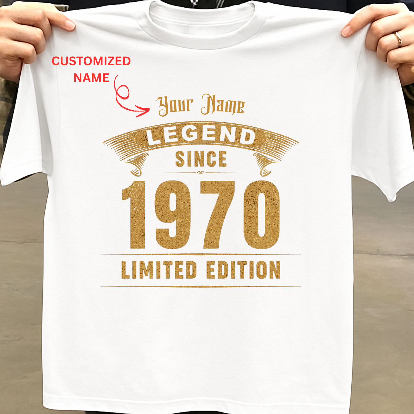 CUSTOMIZATION -LEGEND SINCE 1970 PREMIUM QUALITY T-SHIRT