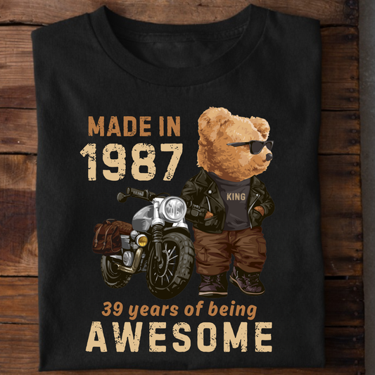 PANDA KING-MADE IN 1987 39 YEARS OF BEING AWESOME CLASSIC T-SIHRT