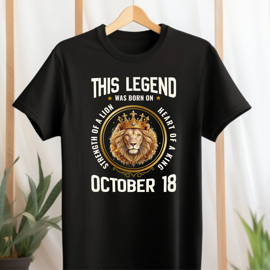 LEGEND OCTOBER 18 KING PREMIUM T-SHIRT
