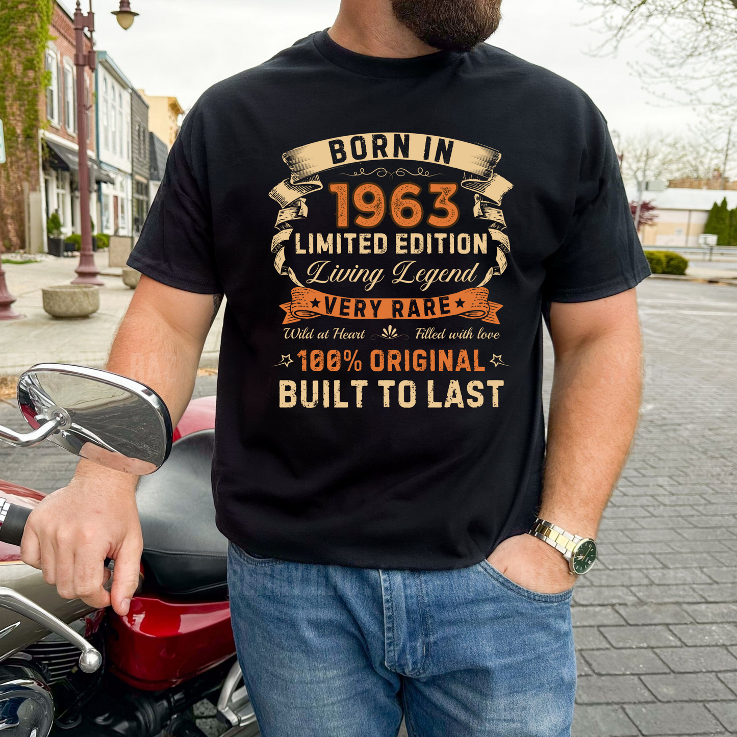 BORN IN 1963 LIMITED EDITION PREMIUM QUALITY T-SHIRT