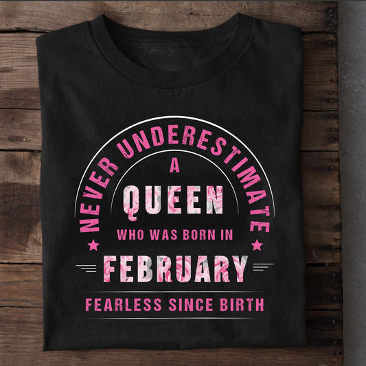 QUEEN FEBRUARY PREMIUM QUALITY T-SHIRT