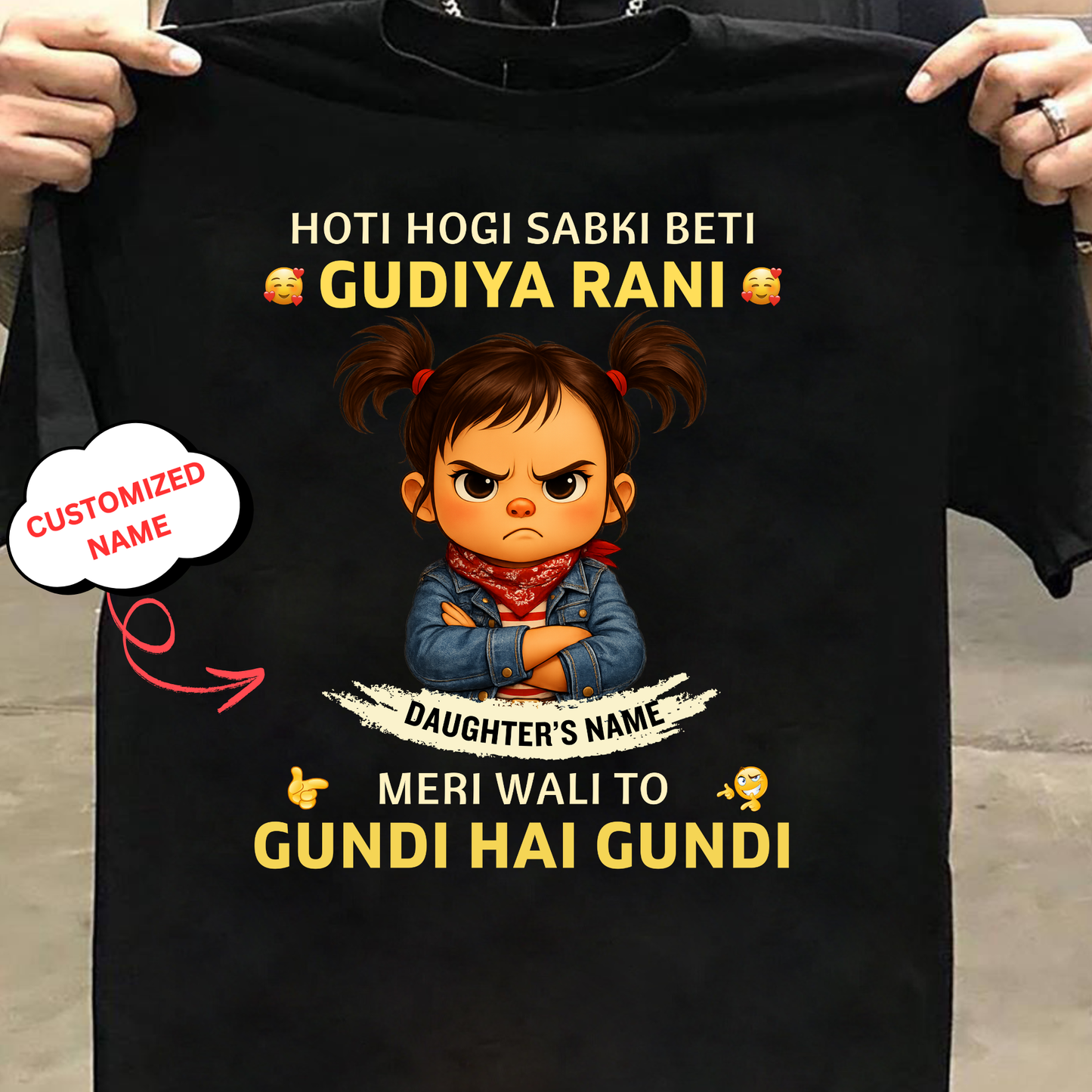 CUSTOMIZED-GUDIYA RANI, GUNDI CLASSIC T-SHIRT
