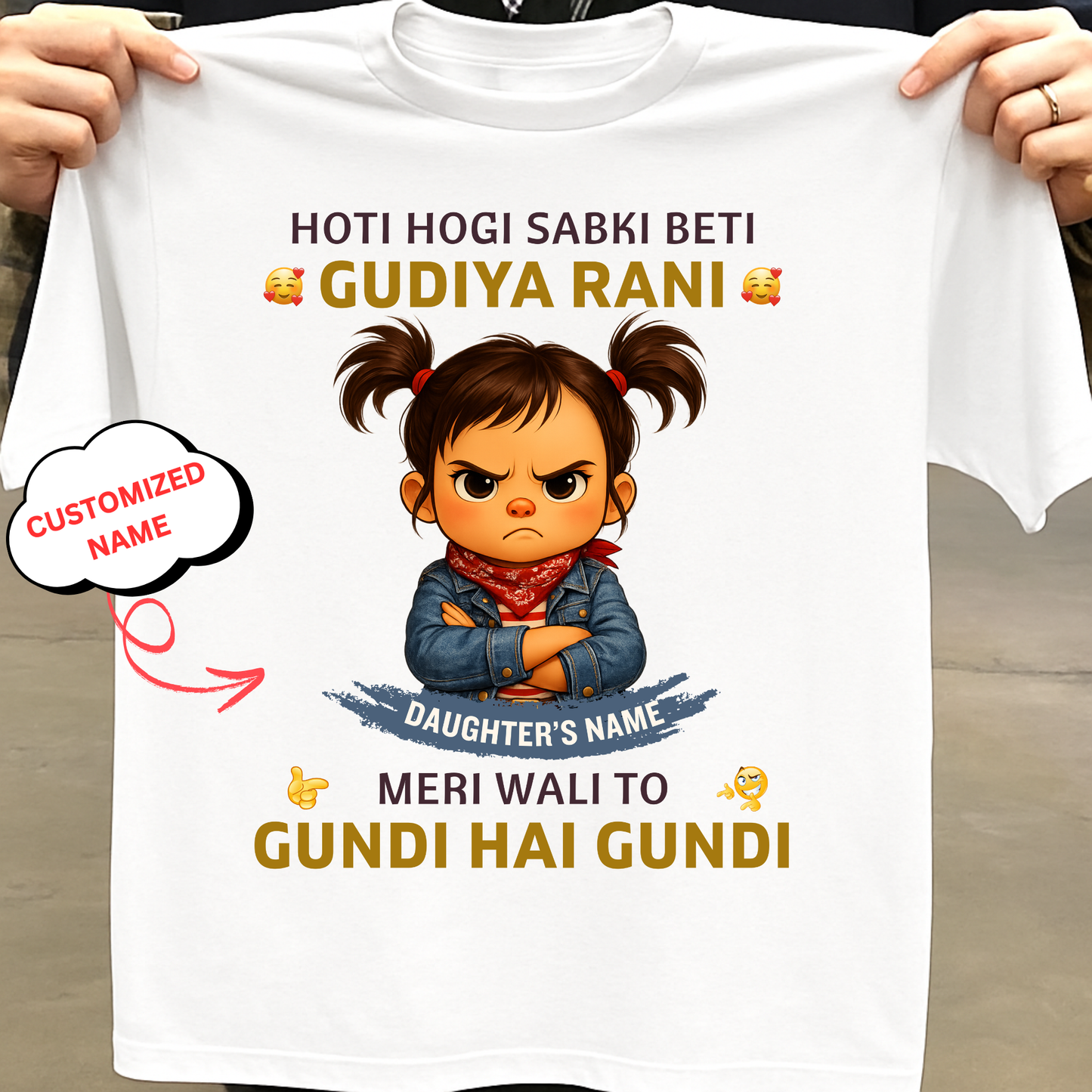 CUSTOMIZED-GUDIYA RANI, GUNDI CLASSIC T-SHIRT