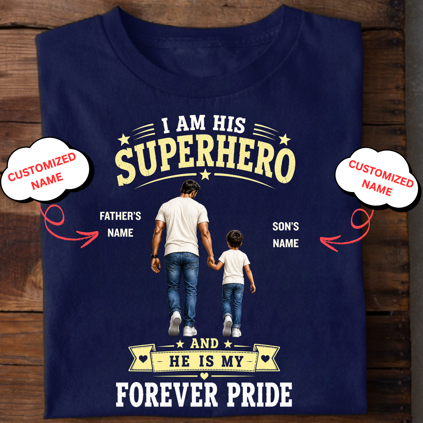 I AM HIS SUPERHERO (DAD & SON) CLASSIC T-SHIRT