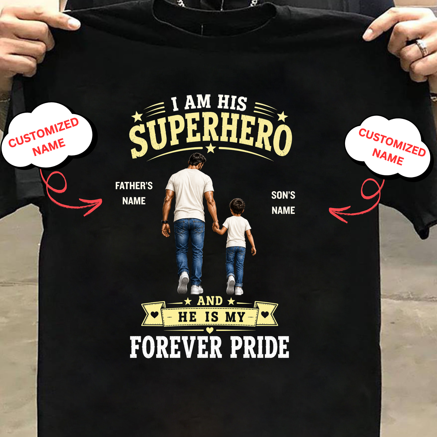 I AM HIS SUPERHERO (DAD & SON) CLASSIC T-SHIRT