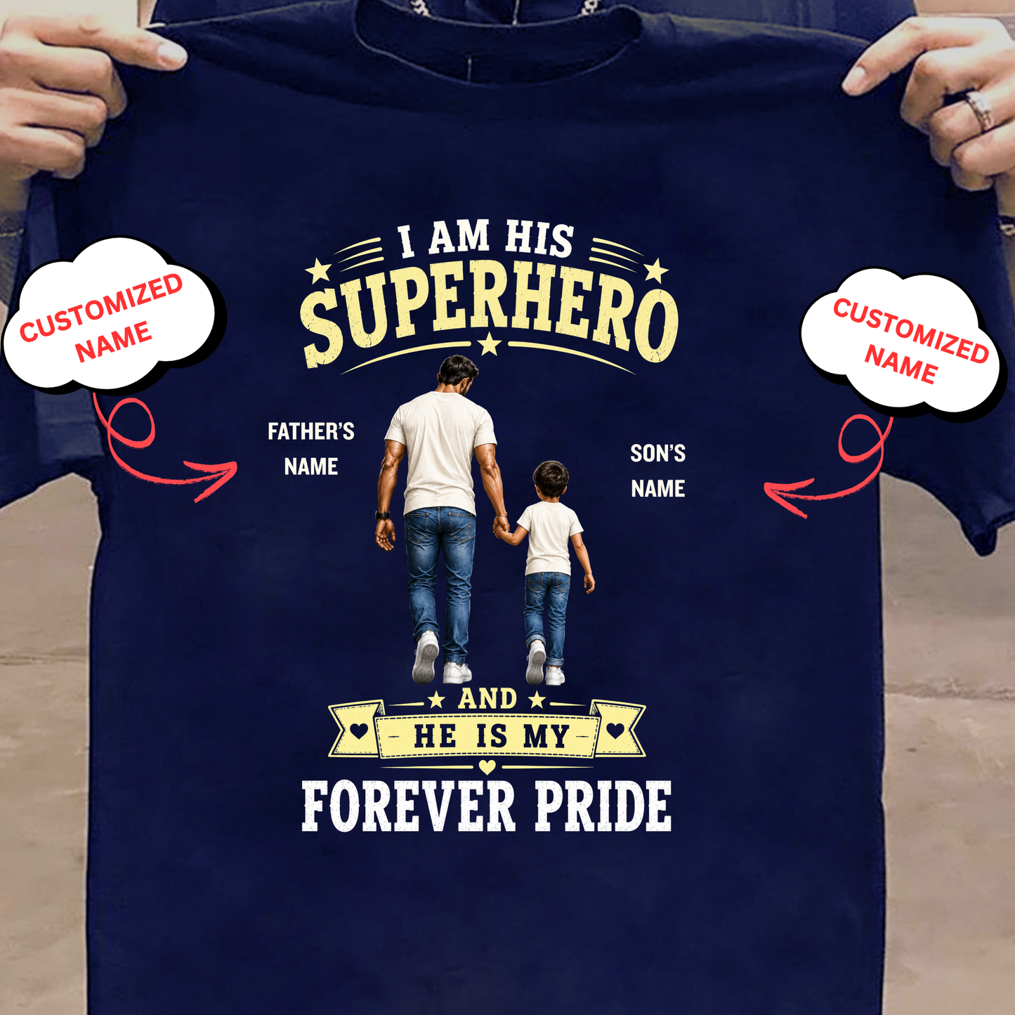 I AM HIS SUPERHERO (DAD & SON) CLASSIC T-SHIRT